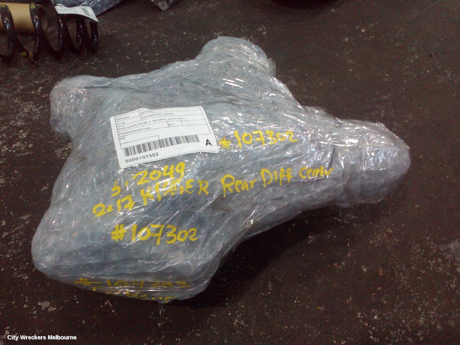 TOYOTA KLUGER DIFFERENTIAL CENTRE, REAR, GSU50/GSU55, 4.154 RATIO, 03/2014 - 02/2021