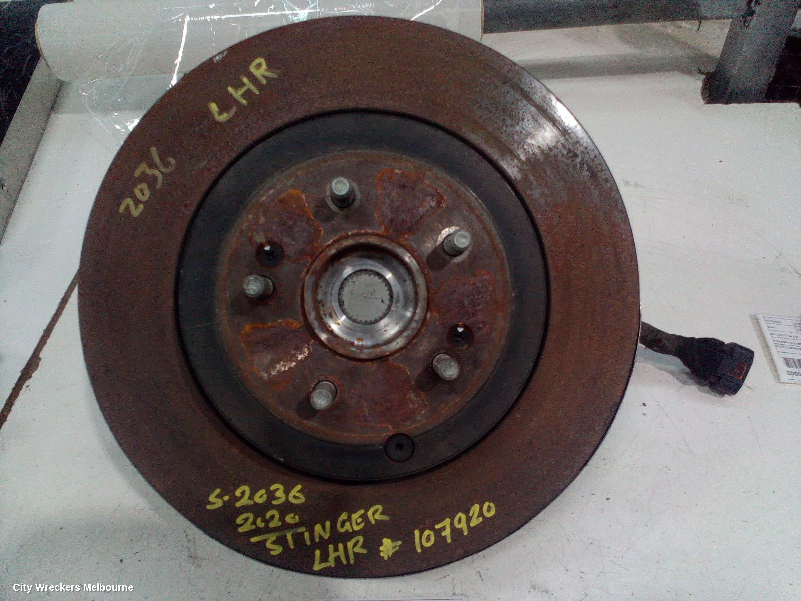 KIA STINGER LEFT REAR HUB ASSEMBLY, CK, 06/2017 ONWARDS