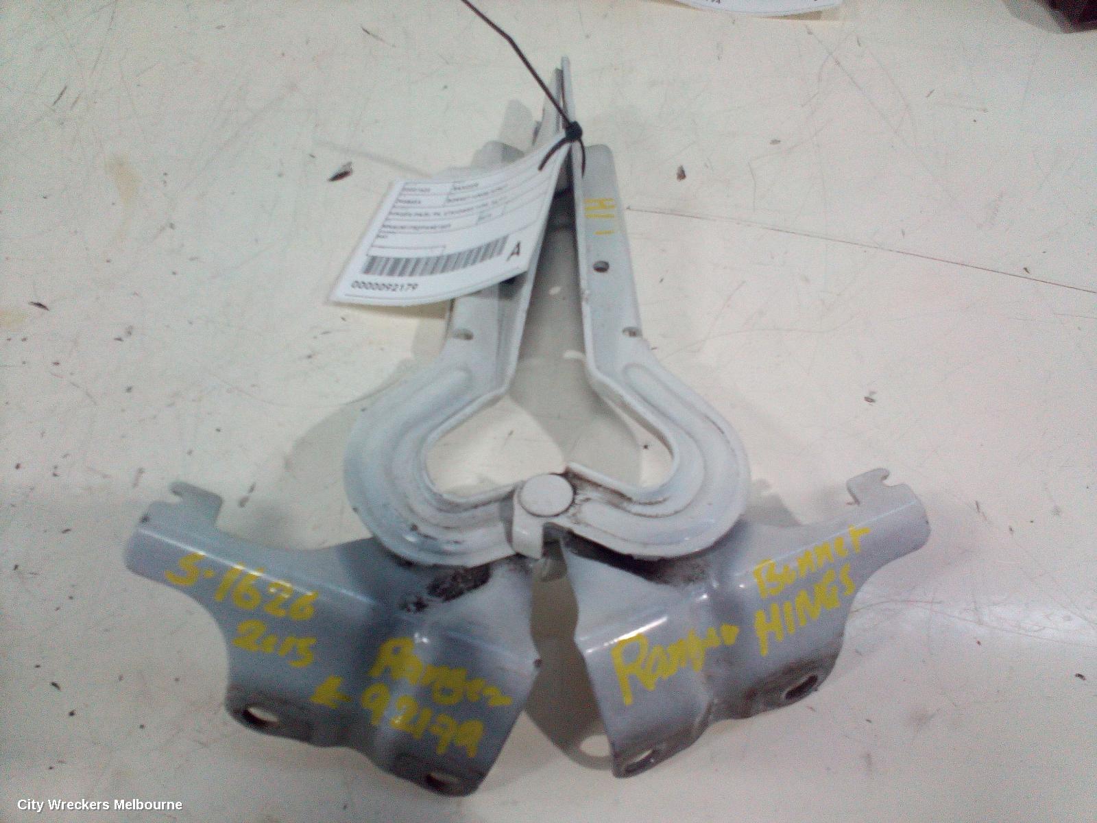 FORD RANGER BONNET HINGE/STRUT, HINGES (PAIR), PX, STANDARD TYPE, 06/2011 ONWARDS