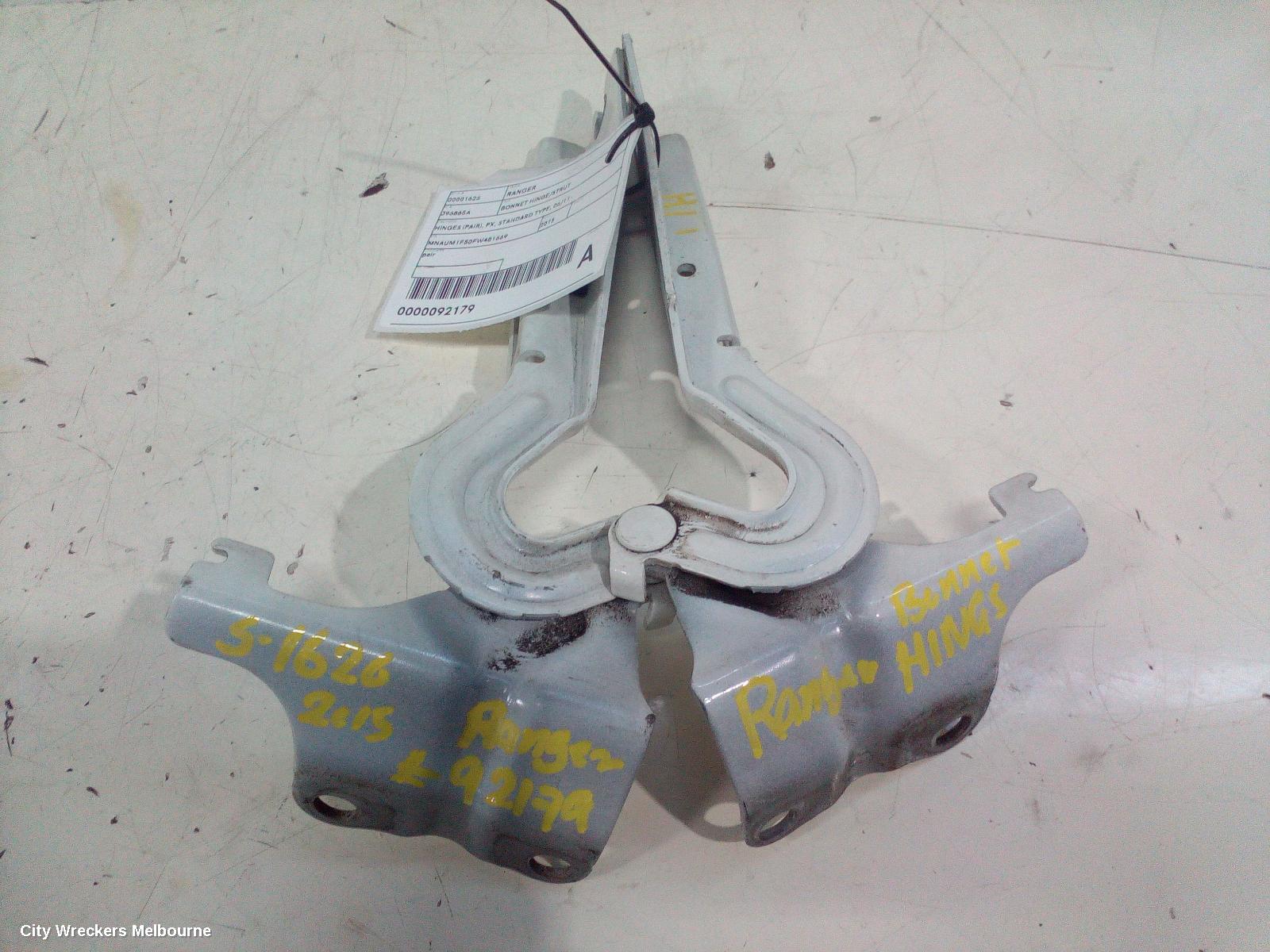 FORD RANGER BONNET HINGE/STRUT, HINGES (PAIR), PX, STANDARD TYPE, 06/2011 ONWARDS