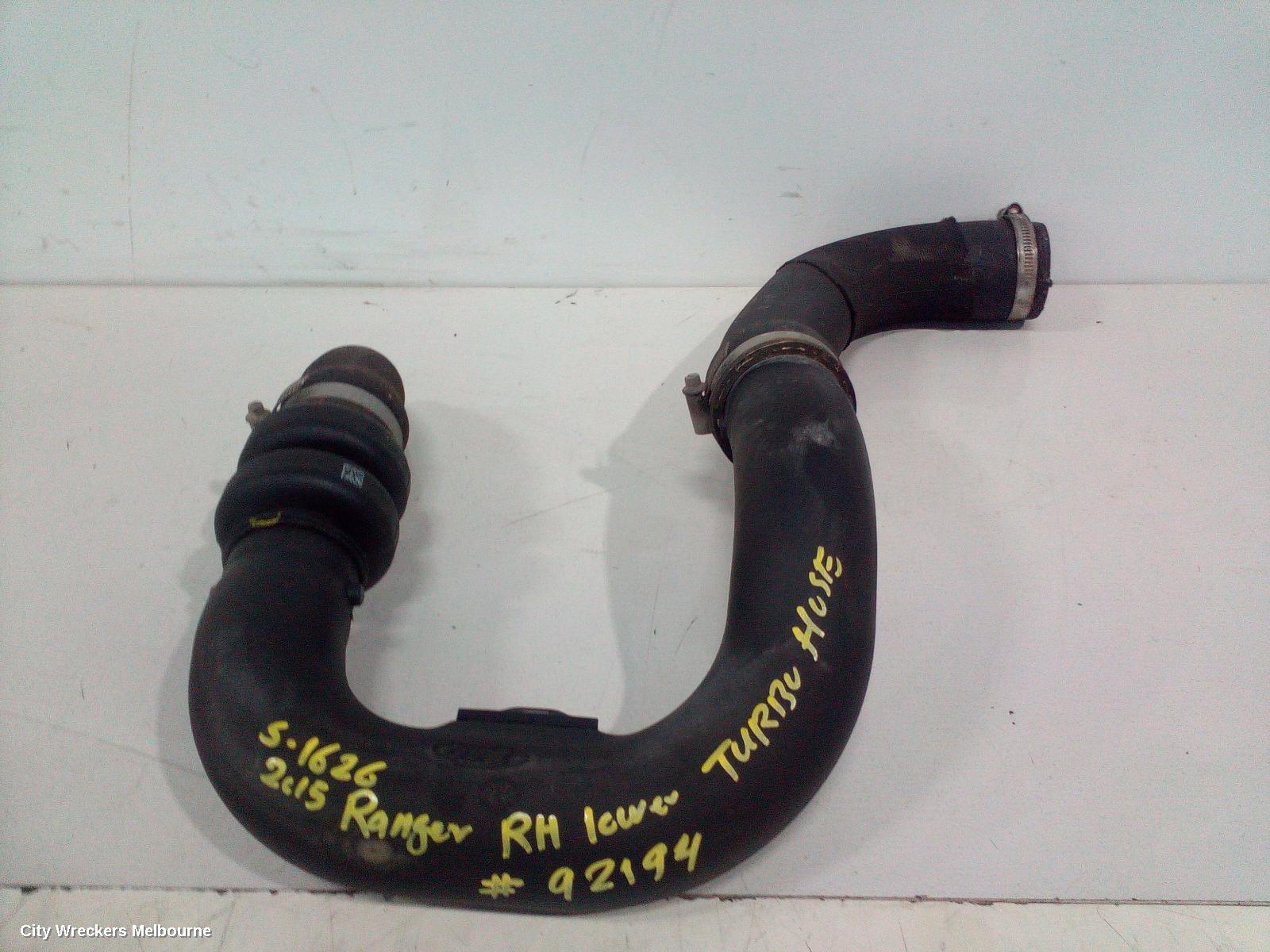 FORD RANGER, PX, 07/2011 - 04/2022, TURBO HOSE RH LOWER: 92194