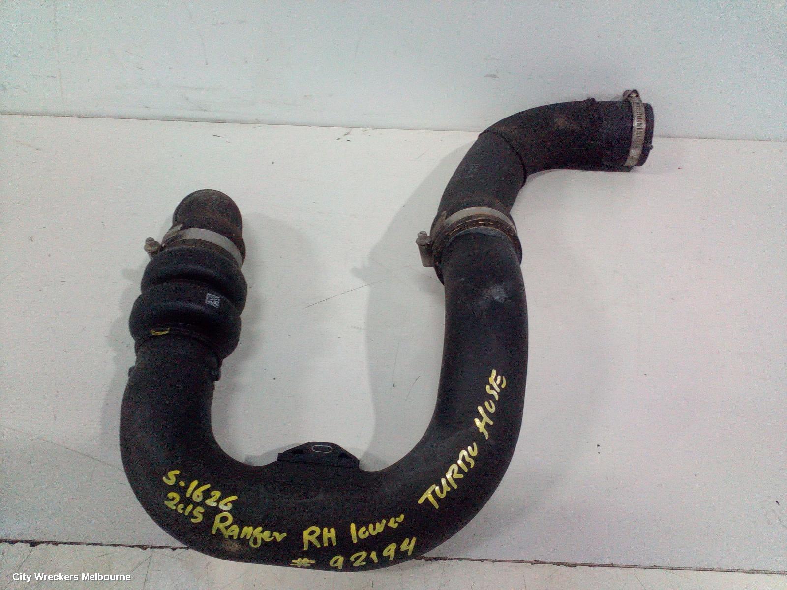 FORD RANGER, PX, 07/2011 - 04/2022, TURBO HOSE RH LOWER: 92194