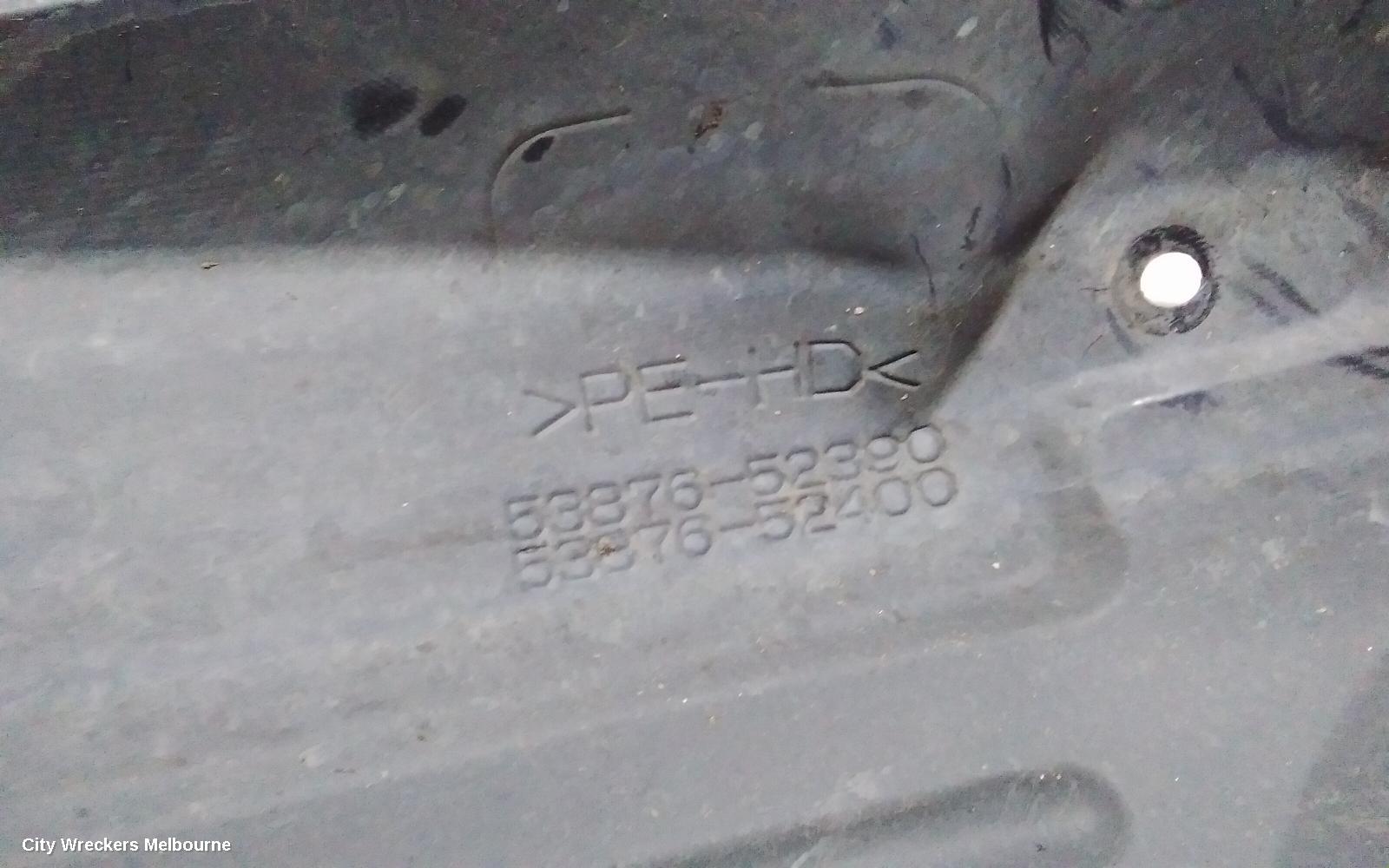 TOYOTA PRIUS LEFT GUARD LINER, NHP10R, PRIUS C, 02/2015 - 05/2017