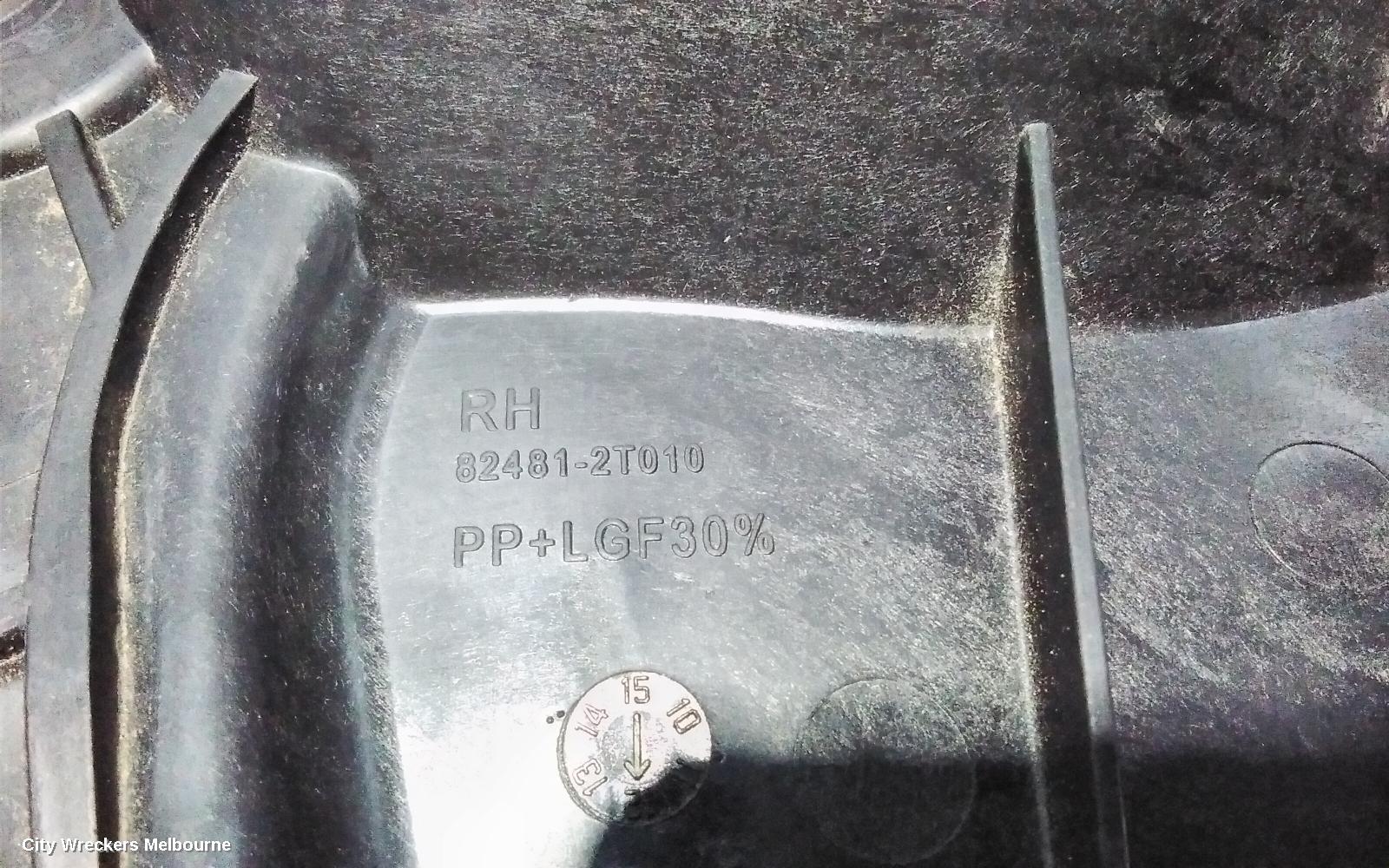KIA OPTIMA RIGHT FRONT WINDOW REG/MOTOR, TF, 01/2011 - 08/2013