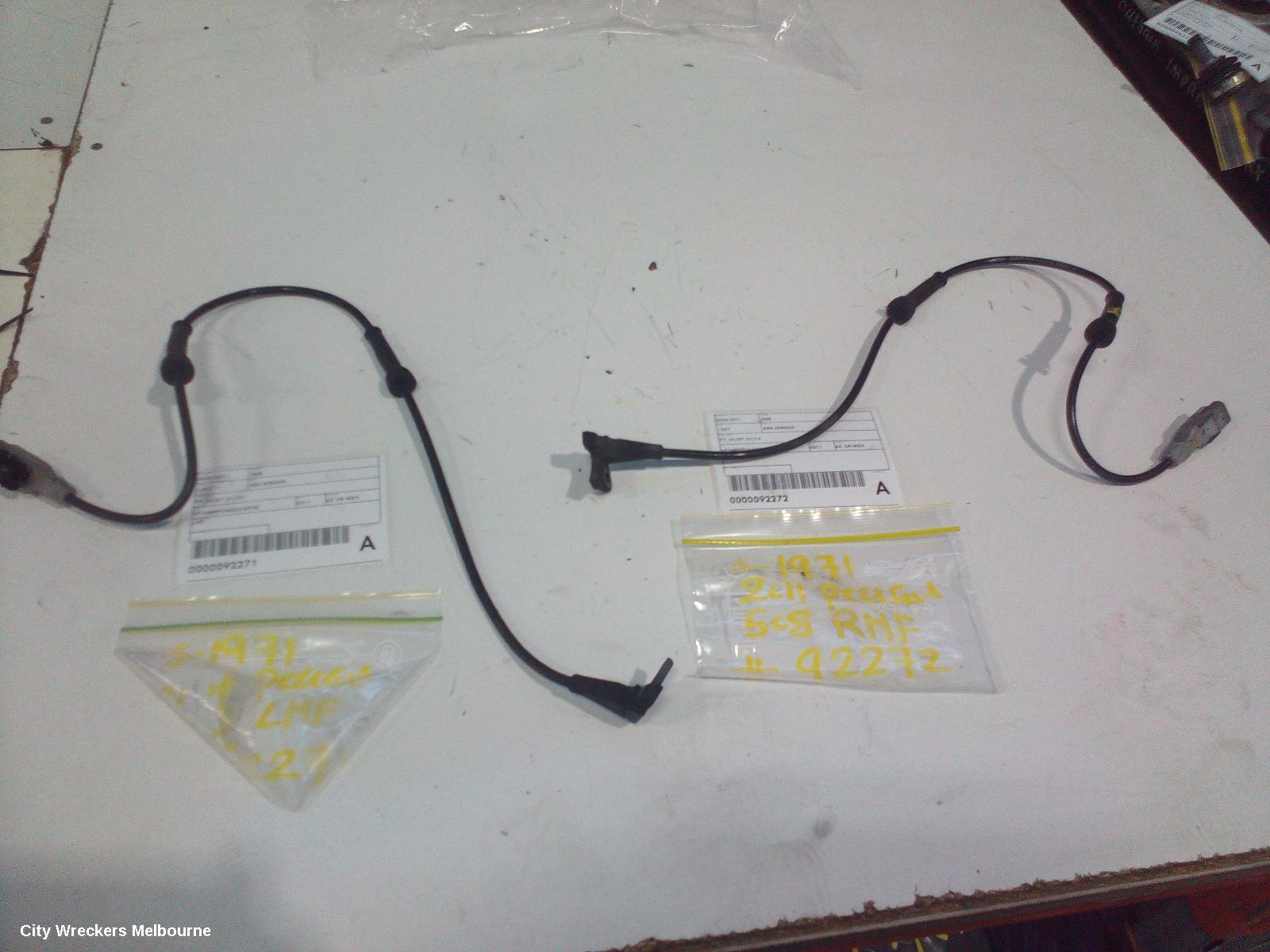 PEUGEOT 308 ABS SENSOR, LH FRONT, T7, 09/2007 - 09/2014