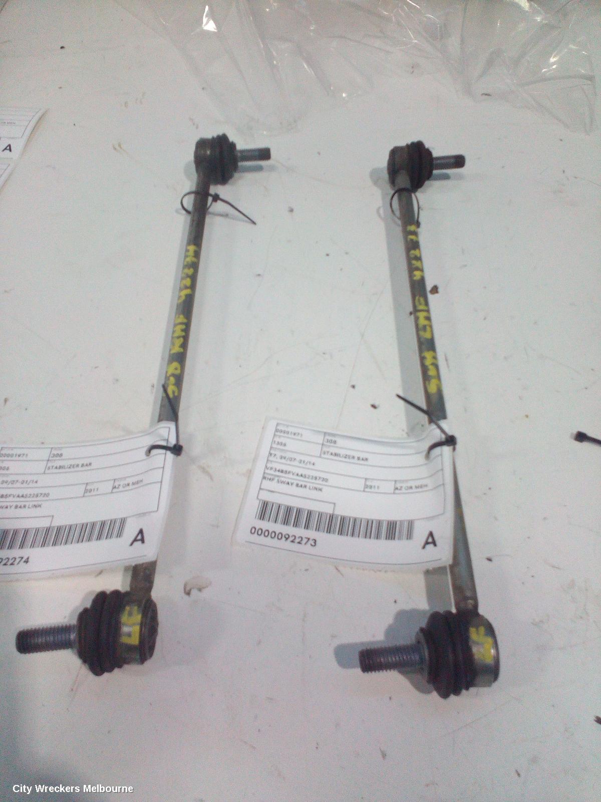 PEUGEOT 308 STABILISER BAR, T7, 09/2007 - 01/2014