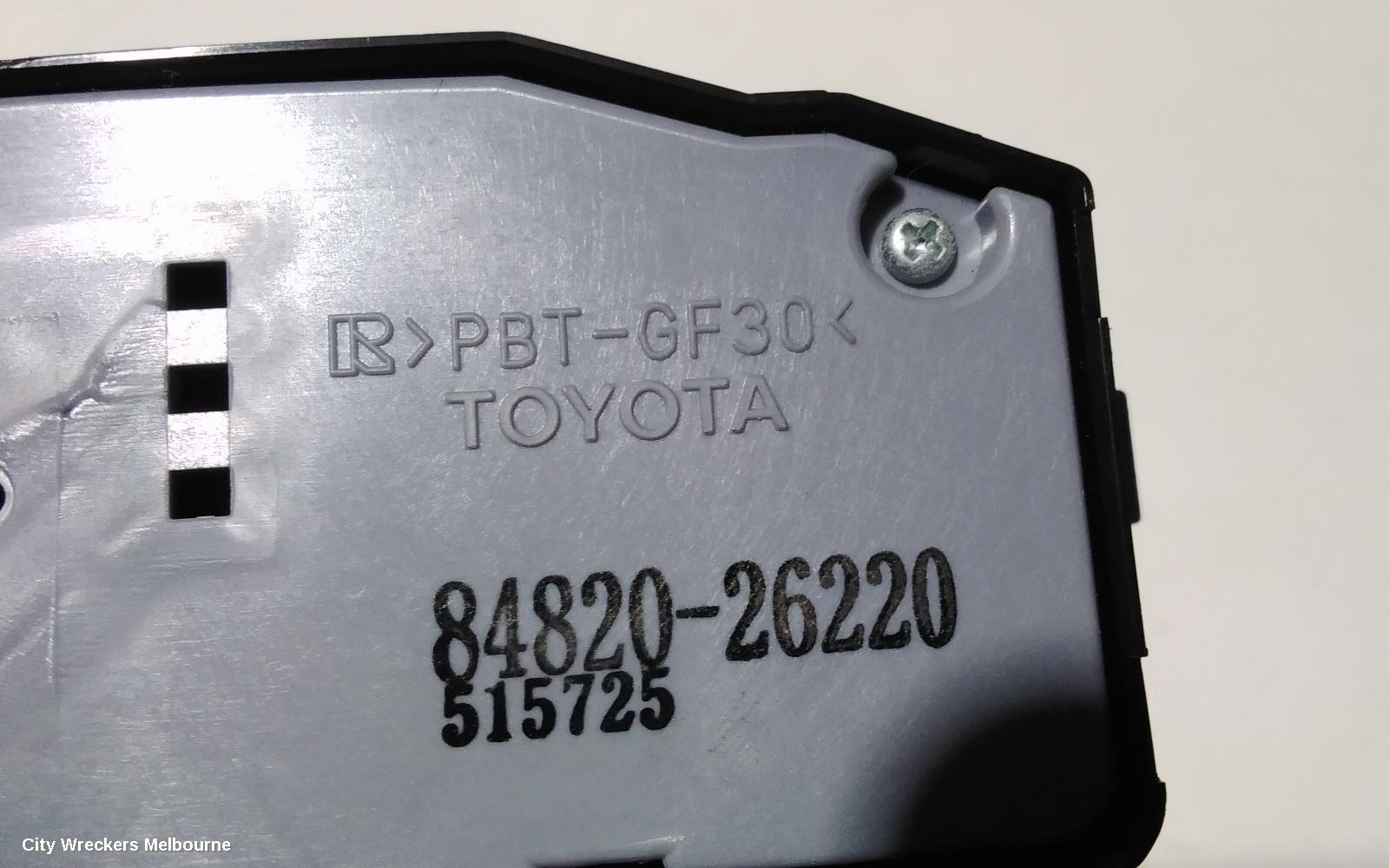 TOYOTA HIACE PWR DR WIND SWITCH, RH FRONT (MASTER SWITCH), TRH/KDH, 03/2014 - 04/2019