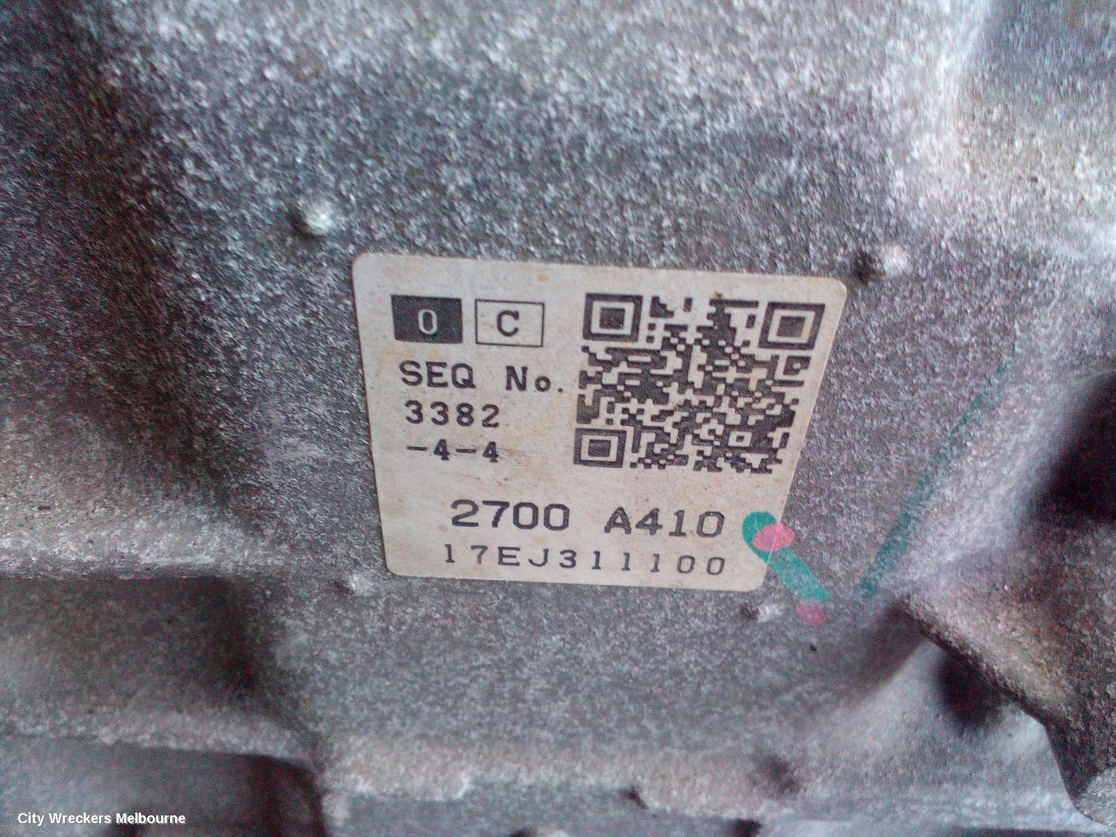 MITSUBISHI PAJERO TRANS/GEARBOX, AUTO, 4WD, DIESEL, 2.4, 4N15, TURBO, PAJERO SPORT, W/ TRANSFER CASE, QE-QF, 10/2015 ONWARDS
