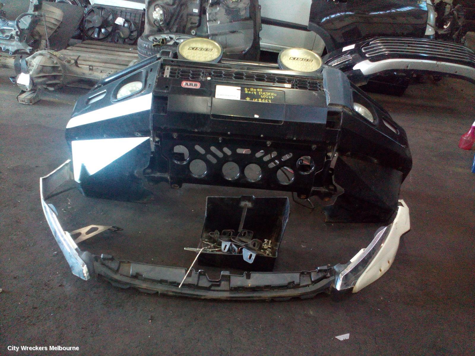 MITSUBISHI PAJERO FRONT BUMPER, BULL BAR-ALLOY, PAJERO SPORT, QE, BLACK TYPE, 10/2015 - 10/2019