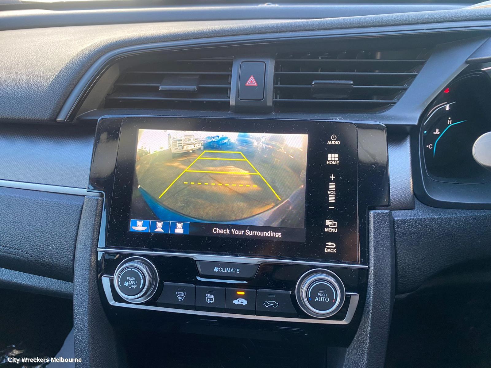 HONDA CIVIC RADIO/CD/DVD/SAT/TV, 7IN TOUCHSCREEN (NON SAT NAV TYPE), 10TH GEN, 05/2016 - 08/2021