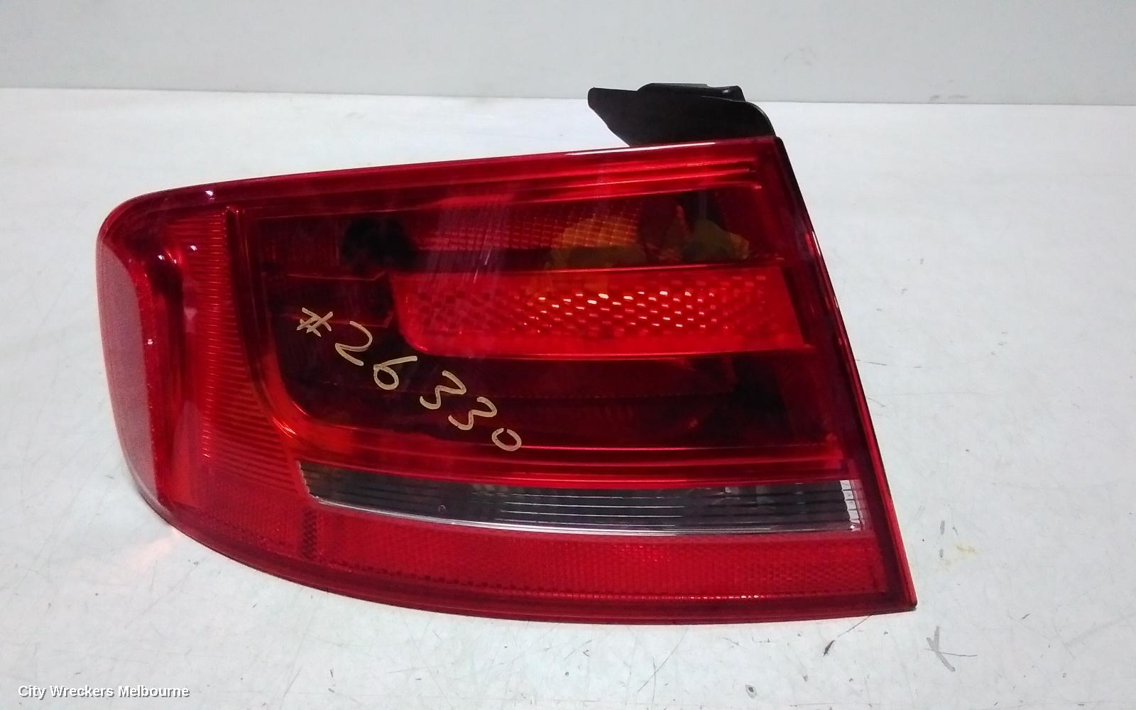 AUDI A4 LEFT TAILLIGHT, B8 8K (A4), SEDAN, STANDARD TYPE, 02/2008 - 06/2012