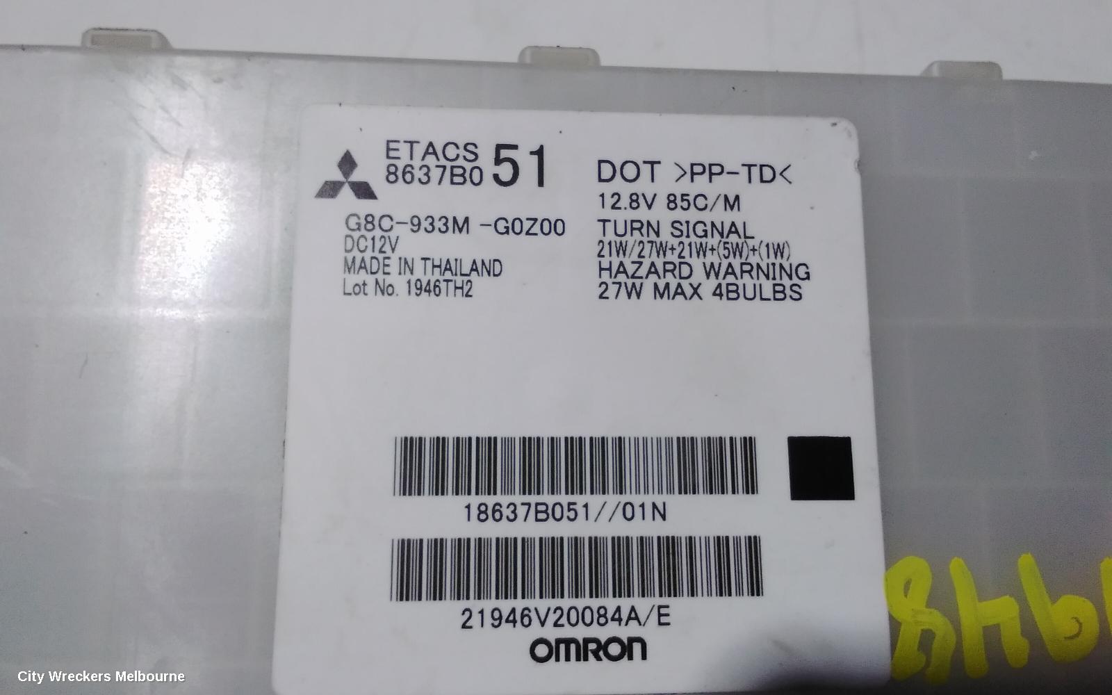 MITSUBISHI TRITON FUSE BOX, UNDER DASH, MQ, 04/2015 - 10/2018