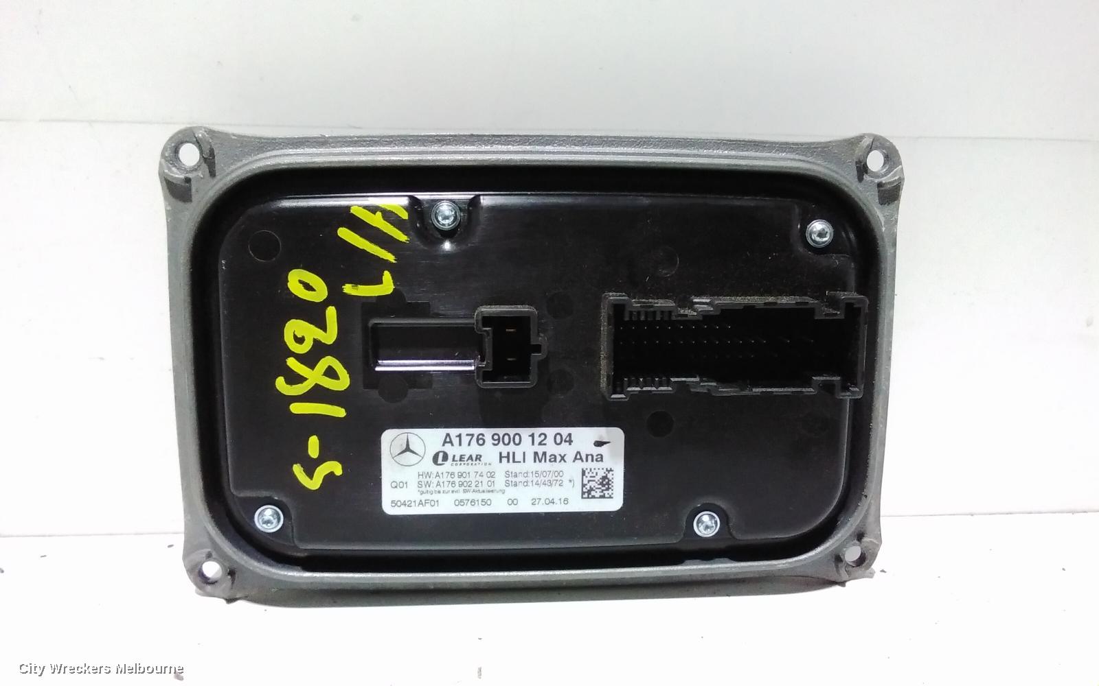 MERCEDES CLA CLASS, C117, 10/2013 - 02/2019, A176 900 12 04 LED HEADLIGHT DRIVER MODULE CONTROL COMPUTER BALLAST : 92369