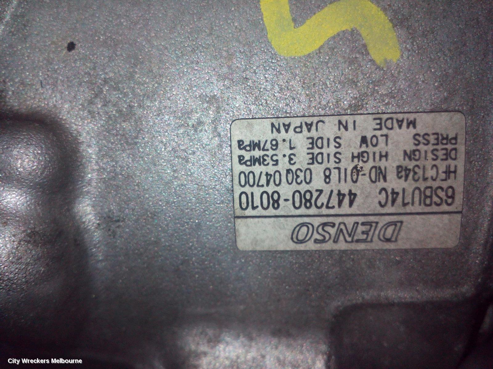 HOLDEN COMMODORE A/C COMPRESSOR, VF, 3.6, 05/2013 - 12/2017