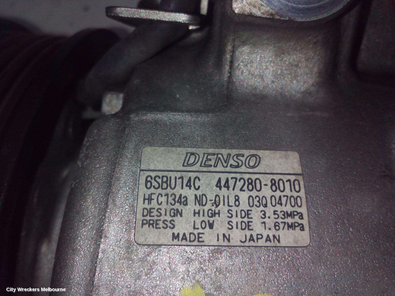 HOLDEN COMMODORE A/C COMPRESSOR, VF, 3.6, 05/2013 - 12/2017