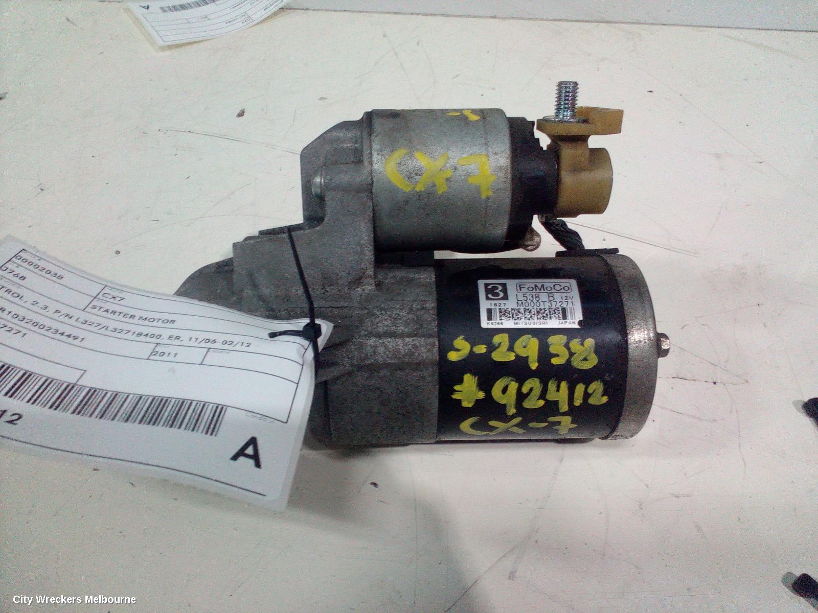 MAZDA CX7 STARTER, PETROL, 2.3, P/N L327/L32718400, ER, 11/2006 - 02/2012