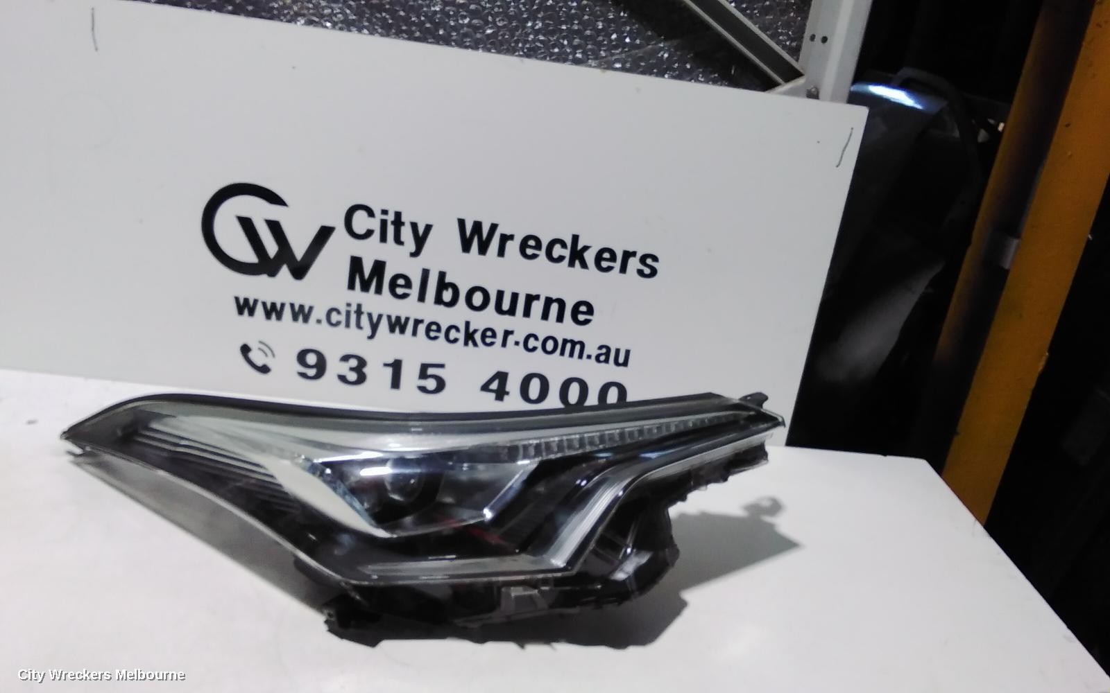 TOYOTA C-HR RIGHT HEADLAMP, GEN 1, LED TYPE, 12/2016 - 09/2019