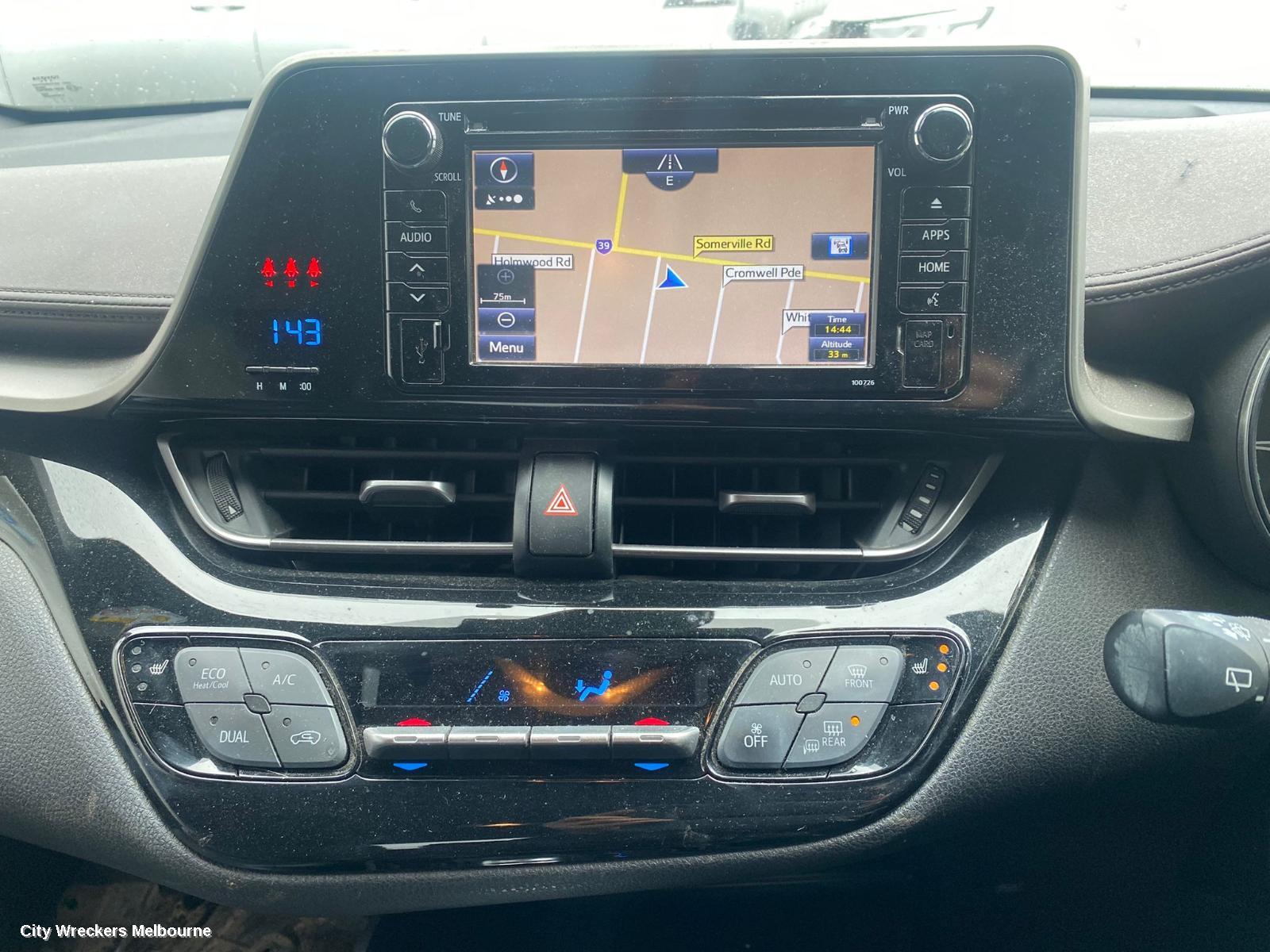 TOYOTA C-HR RADIO/CD/DVD/SAT/TV, TOUCH DISPLAY UNIT, GEN 1, 12/2016 - 09/2019