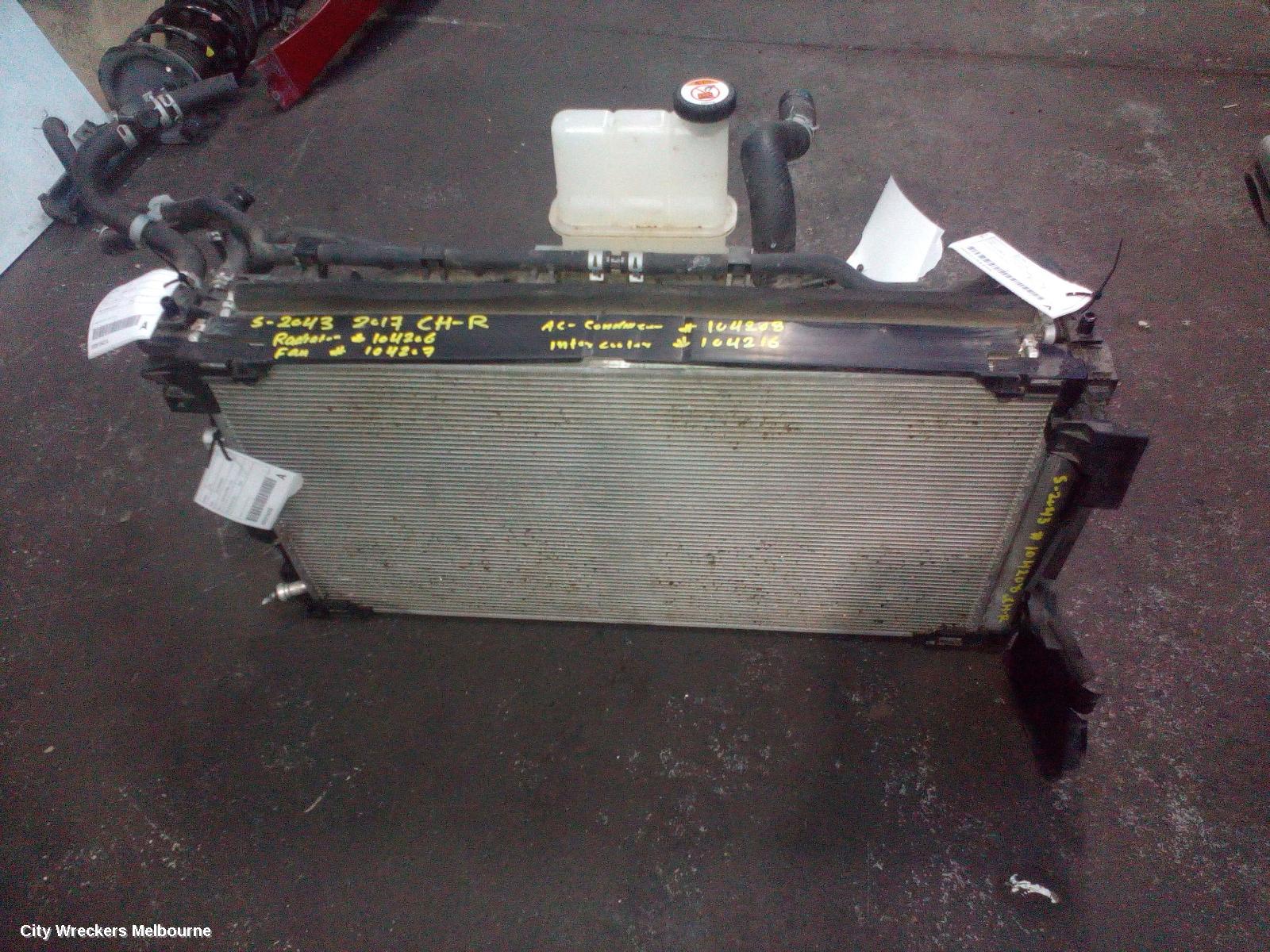 TOYOTA C-HR RADIATOR, AUTO/MANUAL, 1.2, PETROL, GEN 1, 12/2016 ONWARDS