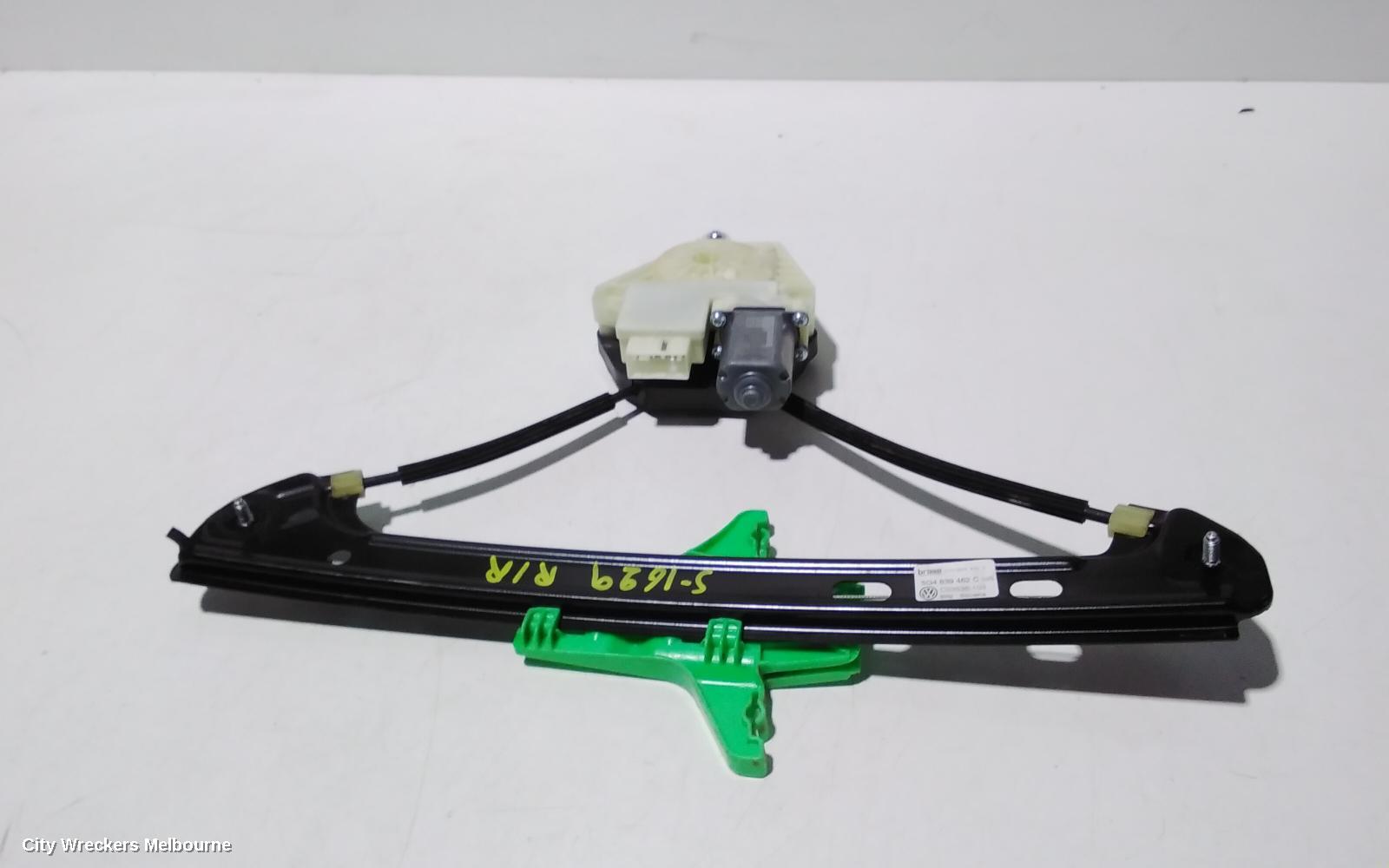 VOLKSWAGEN GOLF RIGHT REAR WND REG/MOTOR, GEN 7, 03/2013 - 08/2020
