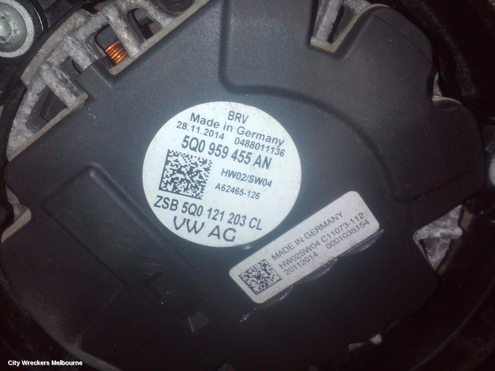 VOLKSWAGEN GOLF FAN, DUAL FAN ASSY, 1.4, PETROL, CAVD CODE, GEN 6, 12/2008 - 01/2016