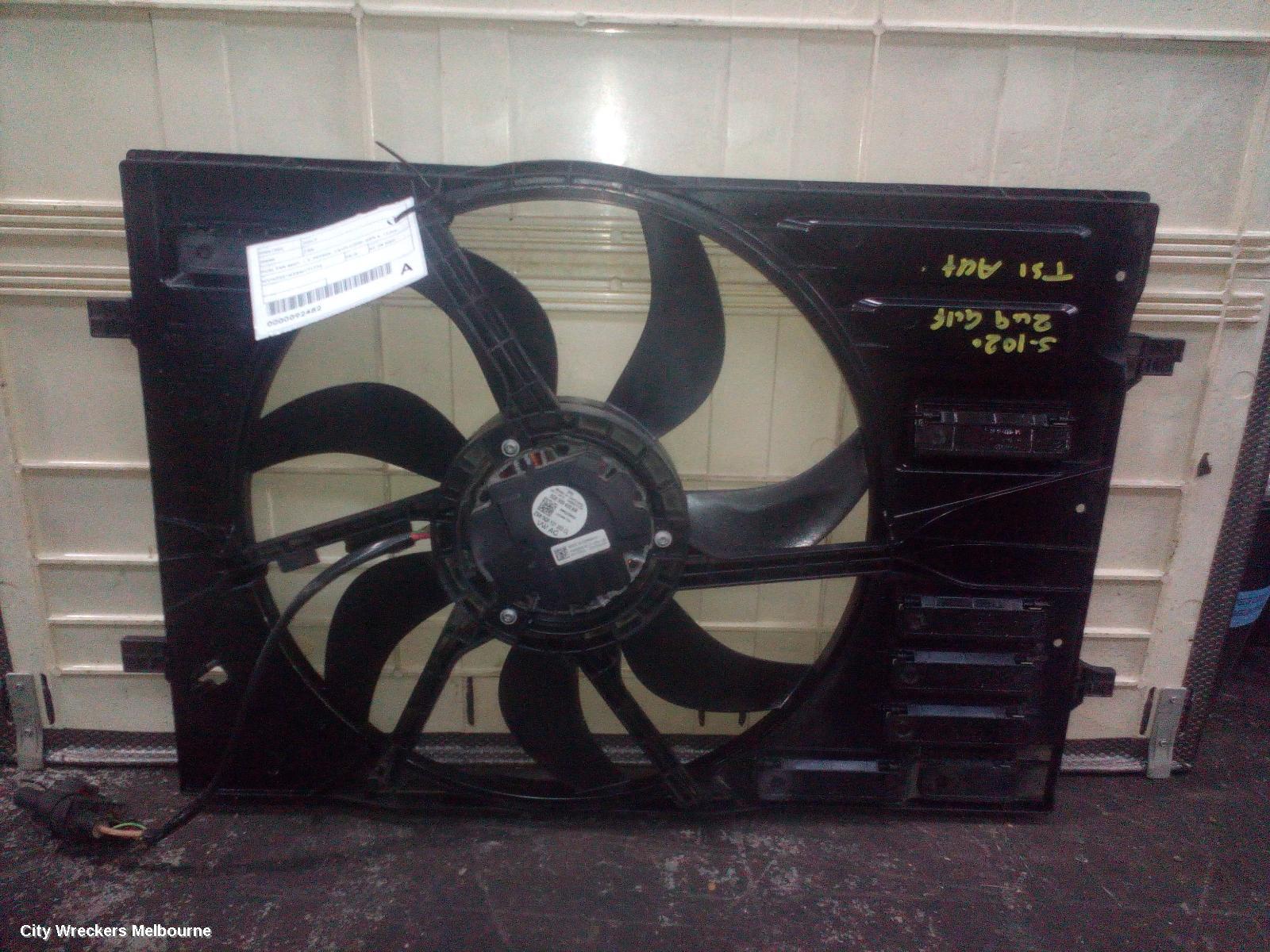 VOLKSWAGEN GOLF FAN, DUAL FAN ASSY, 1.4, PETROL, CAVD CODE, GEN 6, 12/2008 - 01/2016