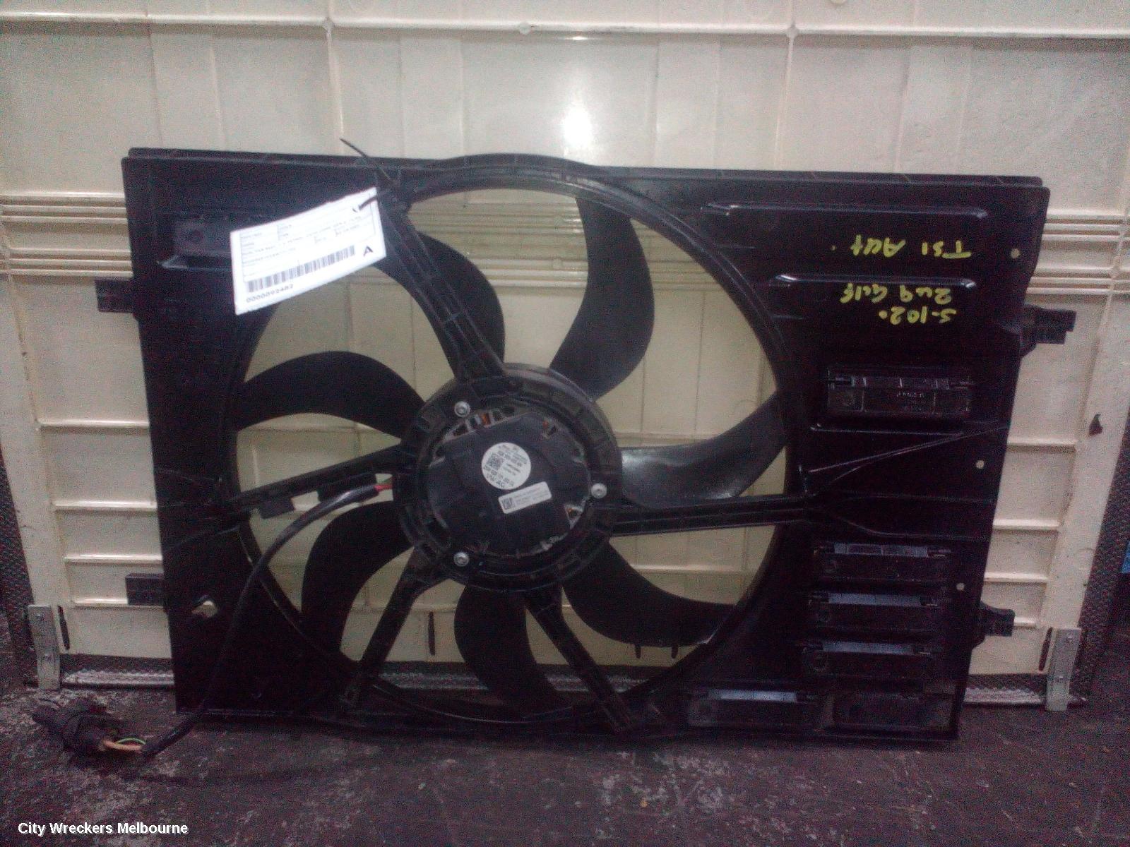 VOLKSWAGEN GOLF FAN, DUAL FAN ASSY, 1.4, PETROL, CAVD CODE, GEN 6, 12/2008 - 01/2016