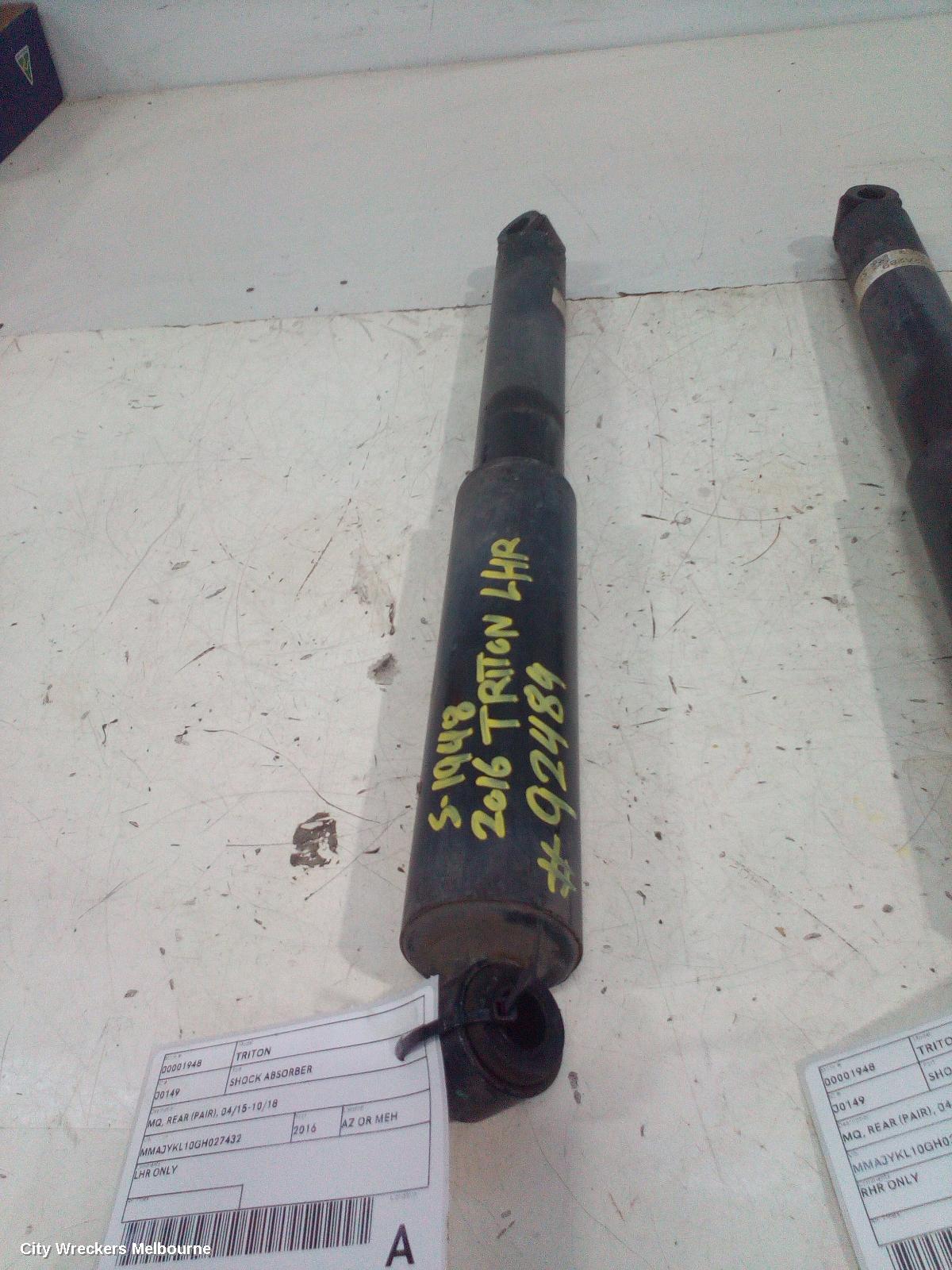 MITSUBISHI TRITON SHOCK ABSORBER, MQ, REAR (LH SIDE), 03/2015 - 10/2018