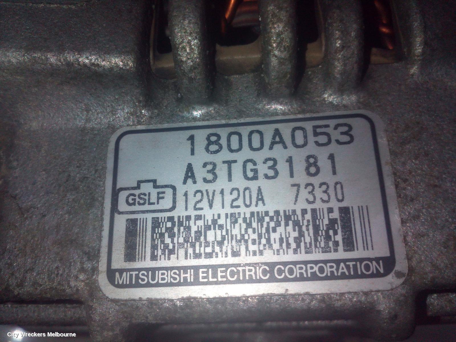 MITSUBISHI OUTLANDER ALTERNATOR, PETROL, 2.4, 120AMP, A3TG3181, ZG-ZH, 11/2006 - 10/2012