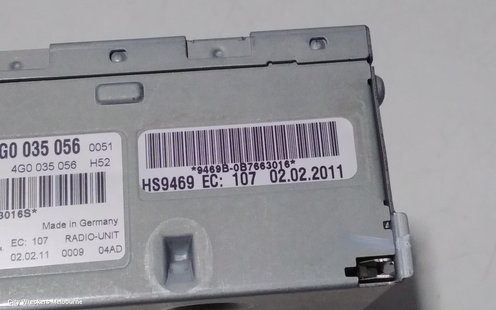 AUDI A6 RADIO/CD/DVD/SAT/TV, MULTIMEDIA UNIT, 4G/C7, 07/2011 - 06/2018