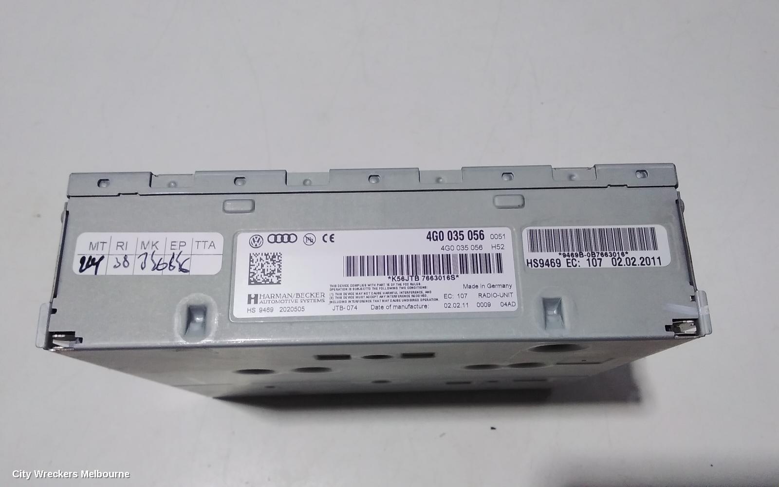 AUDI A6 RADIO/CD/DVD/SAT/TV, MULTIMEDIA UNIT, 4G/C7, 07/2011 - 06/2018