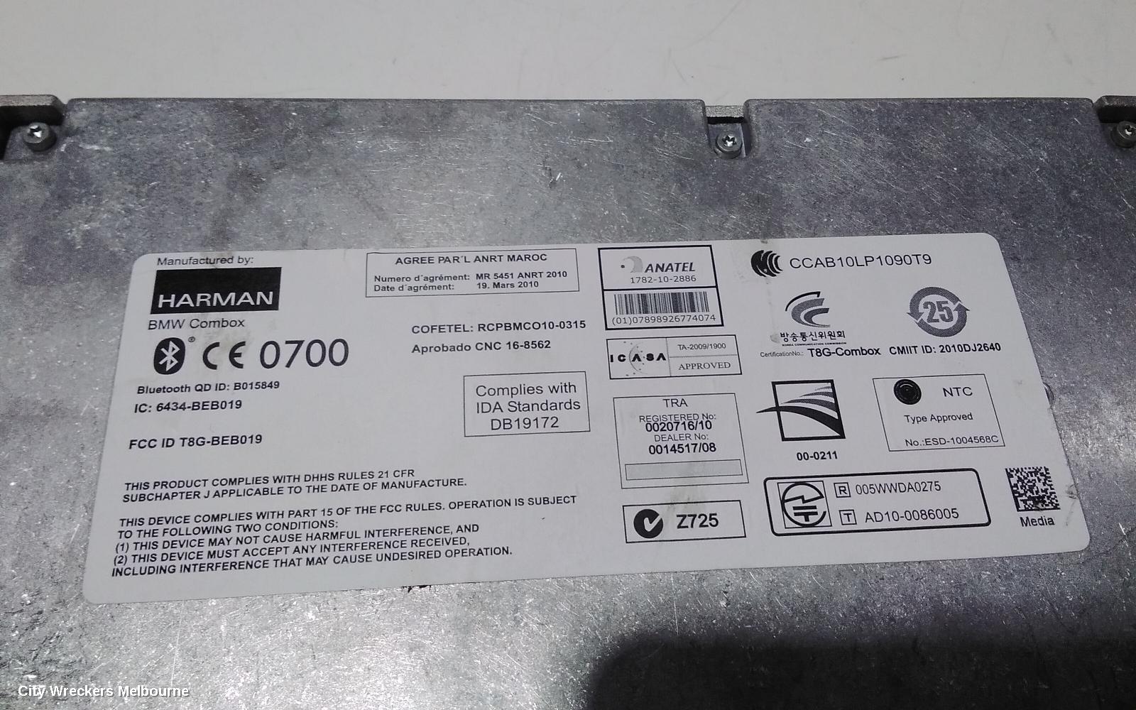 BMW X1 RADIO/CD/DVD/SAT/TV, BLUETOOTH MODULE***USE ECU PART TYPE***