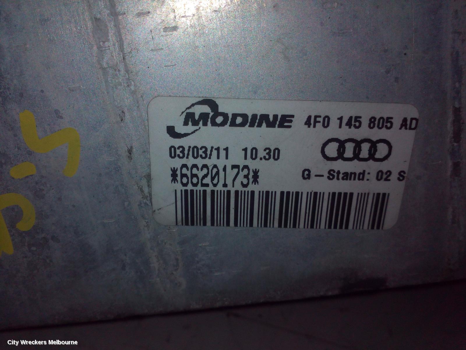 AUDI A6 INTERCOOLER, PETROL, 2.0, BPJ CODE, C6/4F, 09/2006 - 06/2011