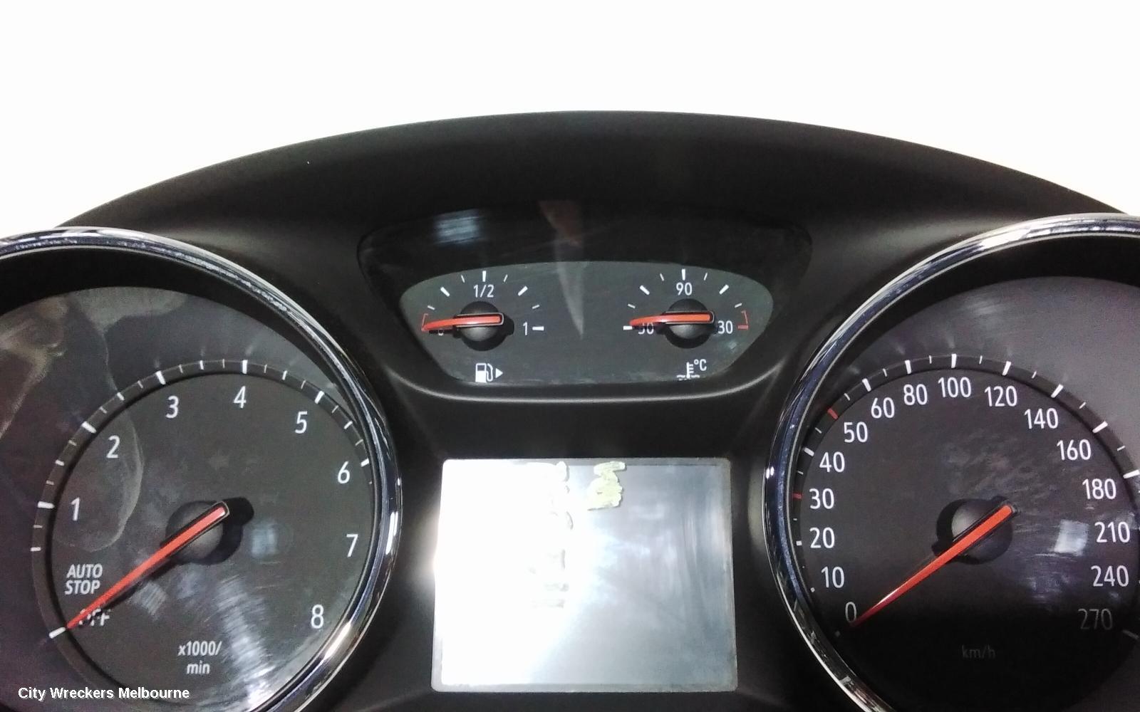 HOLDEN ASTRA INSTRUMENT CLUSTER, PETROL, AUTO T/M, BK, HATCH/WAGON, 09/2016 ONWARDS
