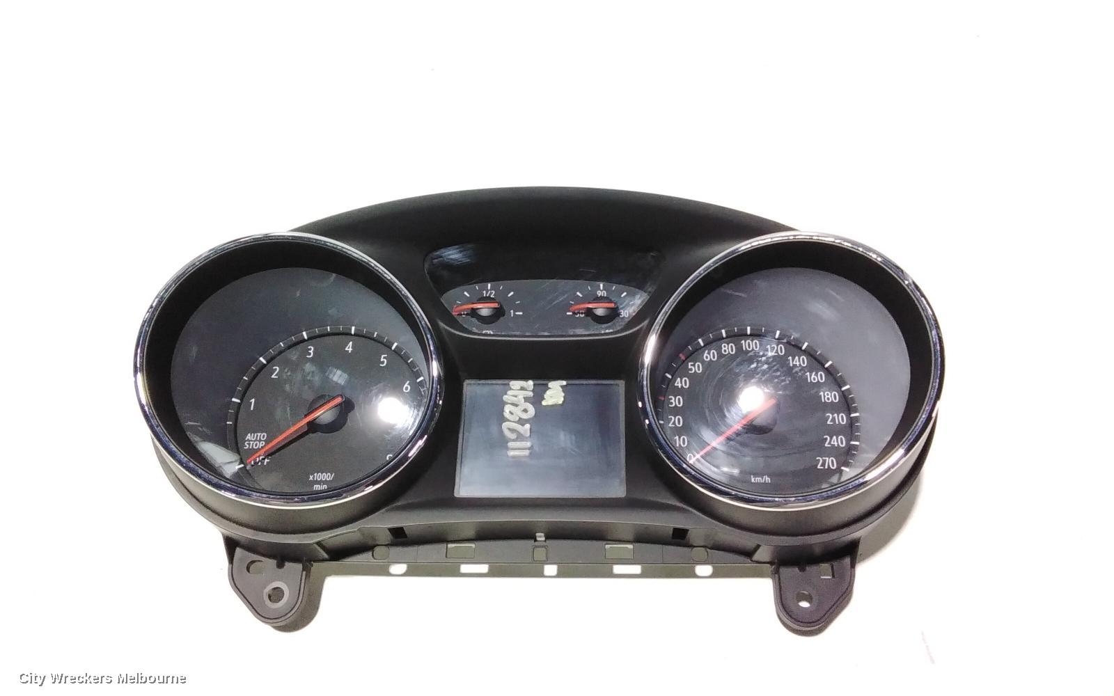 HOLDEN ASTRA INSTRUMENT CLUSTER, PETROL, AUTO T/M, BK, HATCH/WAGON, 09/2016 ONWARDS
