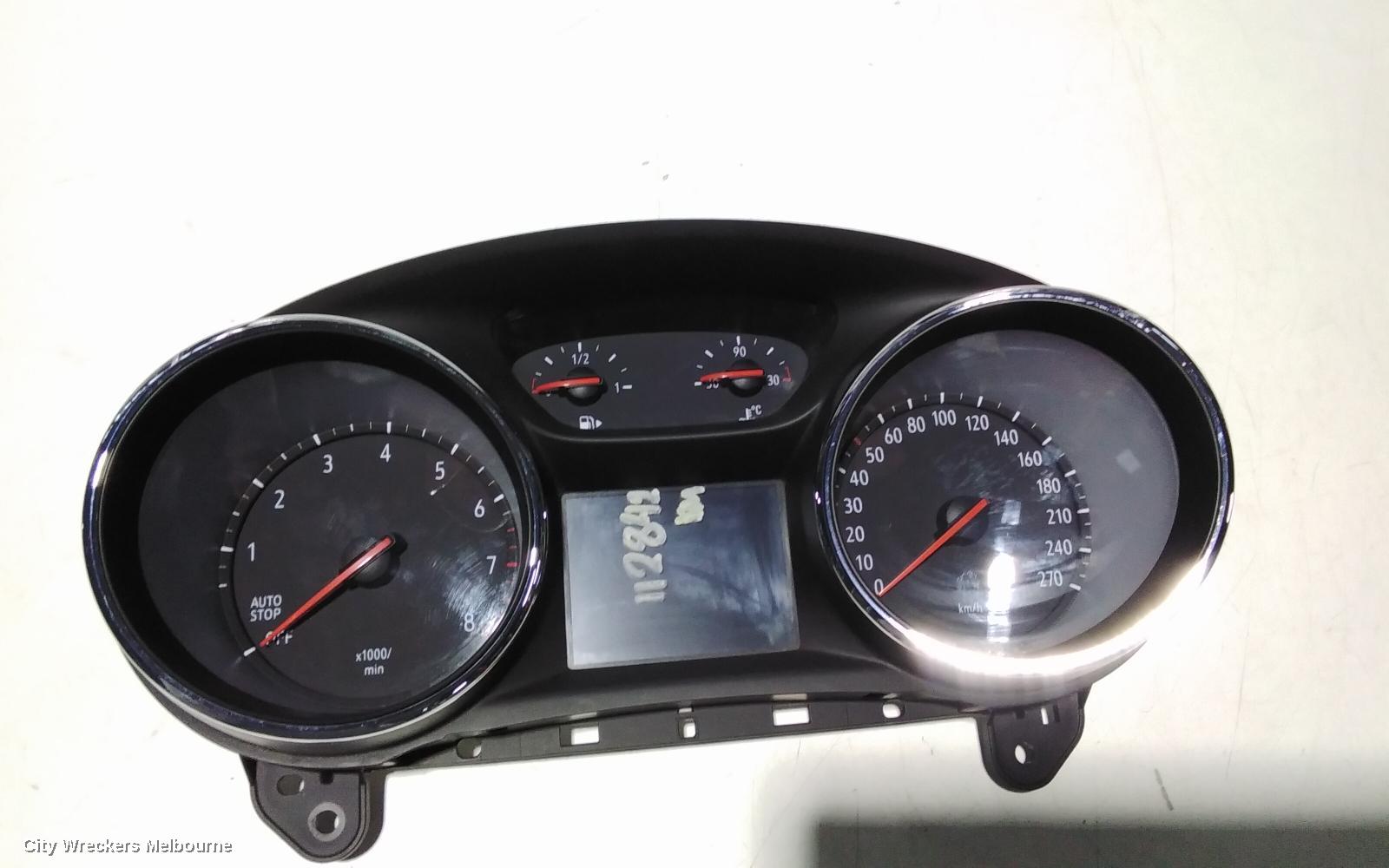 HOLDEN ASTRA INSTRUMENT CLUSTER, PETROL, AUTO T/M, BK, HATCH/WAGON, 09/2016 ONWARDS