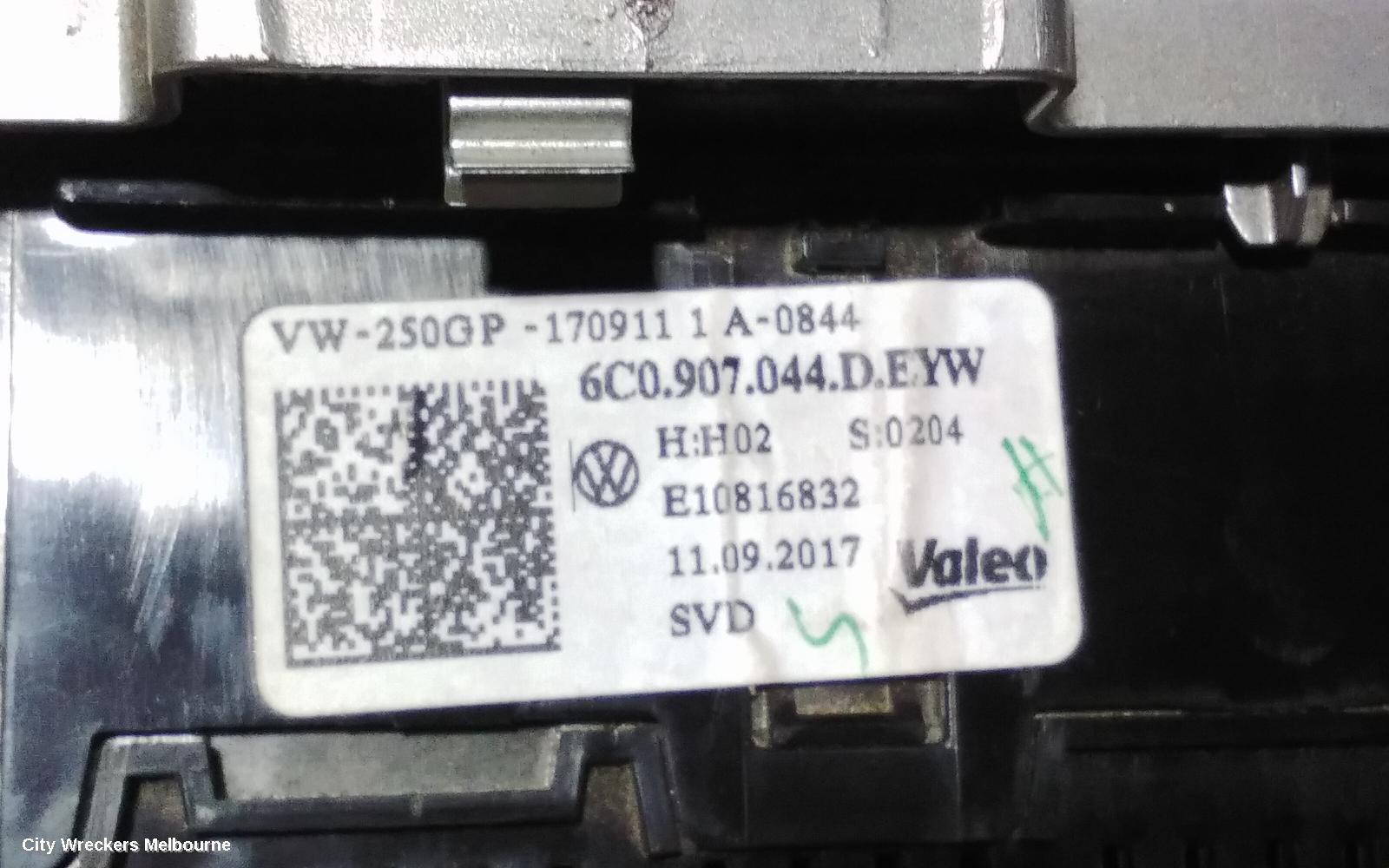 VOLKSWAGEN POLO HEATER/AC CONTROLS, STANDARD TYPE, 6R, 05/2010 - 09/2017