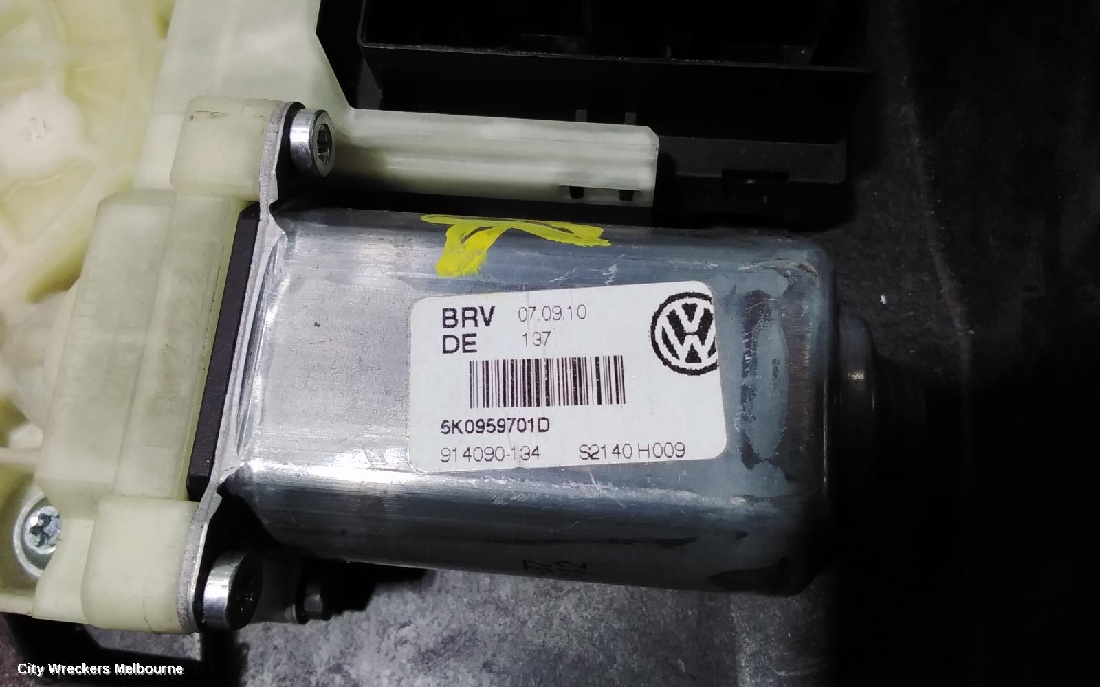 VOLKSWAGEN GOLF RIGHT FRONT WINDOW REG/MOTOR, GEN 6, 3DR/5DR HATCH, 12/2008 - 03/2013