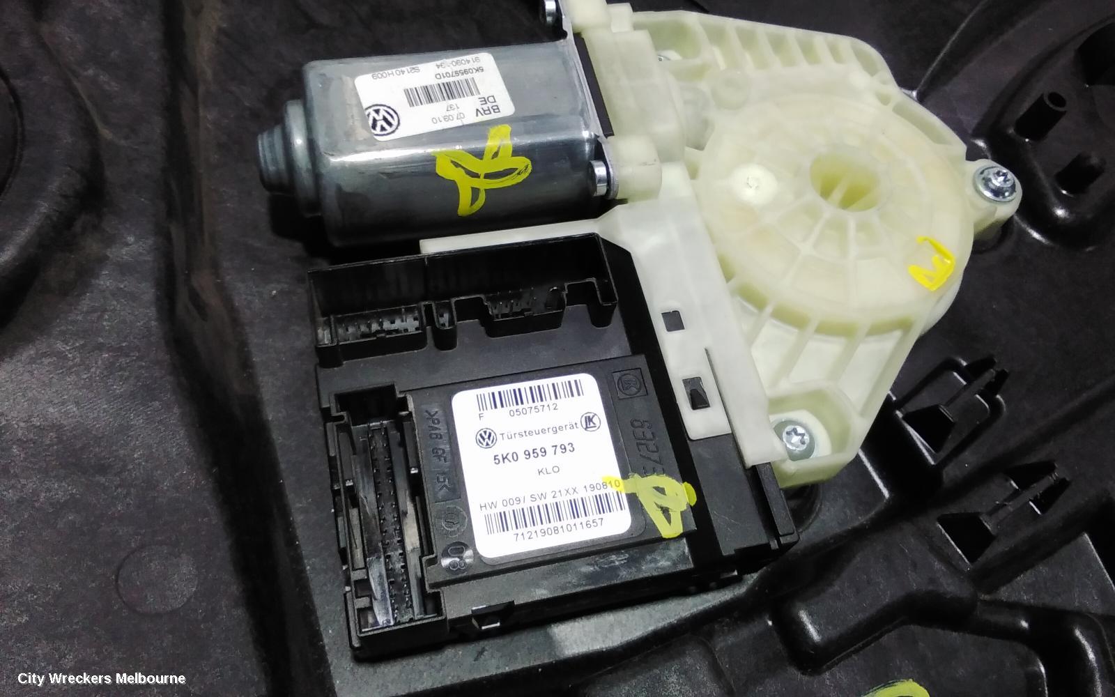 VOLKSWAGEN GOLF RIGHT FRONT WINDOW REG/MOTOR, GEN 6, 3DR/5DR HATCH, 12/2008 - 03/2013