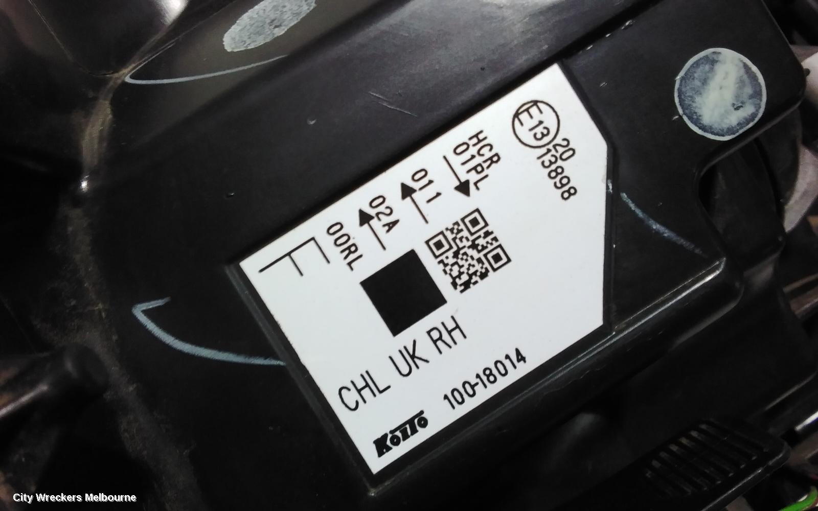 NISSAN QASHQAI RIGHT HEADLAMP, J11, ST/TS, HALOGEN TYPE, 06/2014 - 06/2017