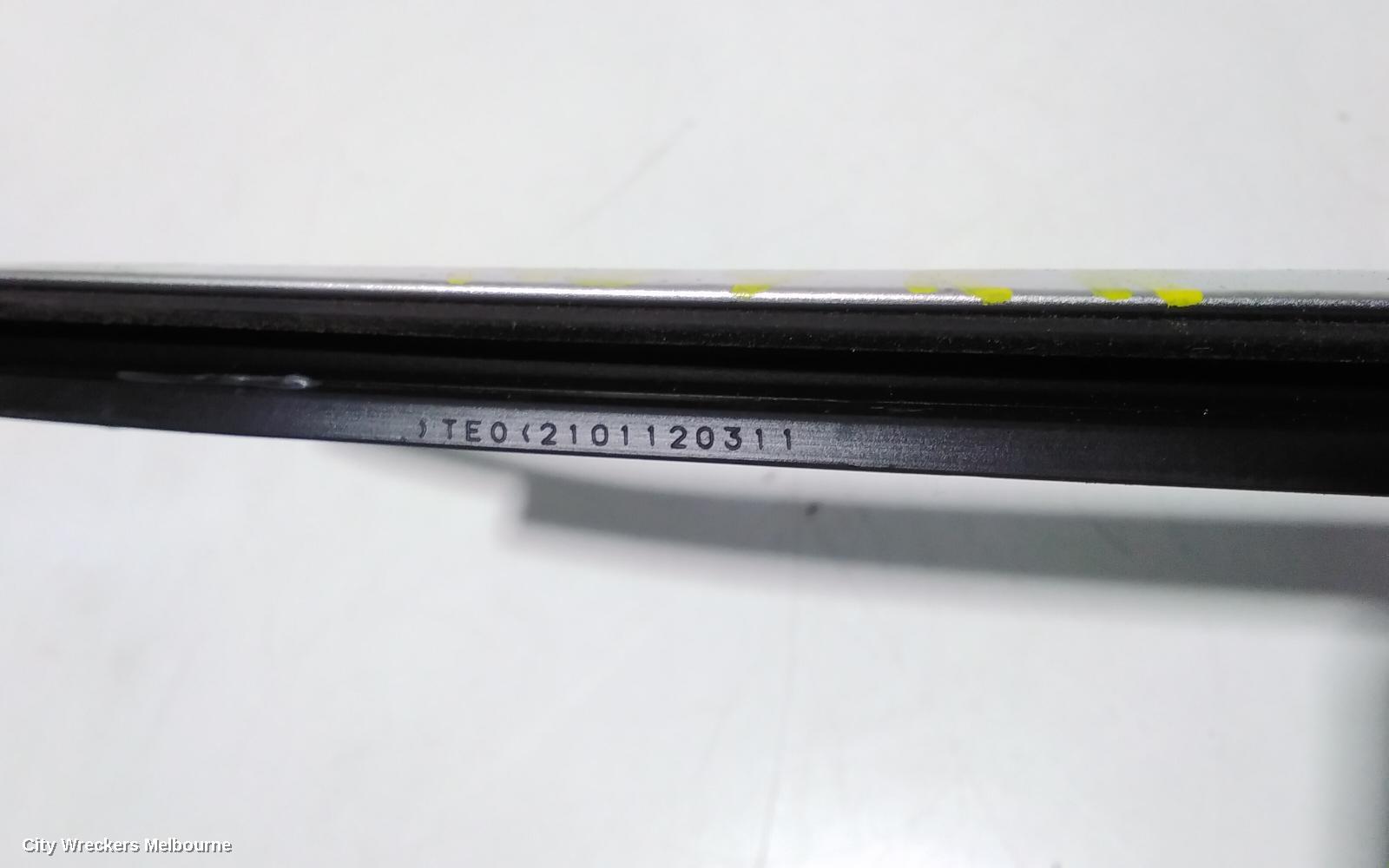 MAZDA 3 DOOR MOULD, RHR CHROM MOULD: 92655, RH REAR, RUBBER CHANNEL DOOR FRAME MOULD, HATCH, BP, 03/2019 ONWARDS