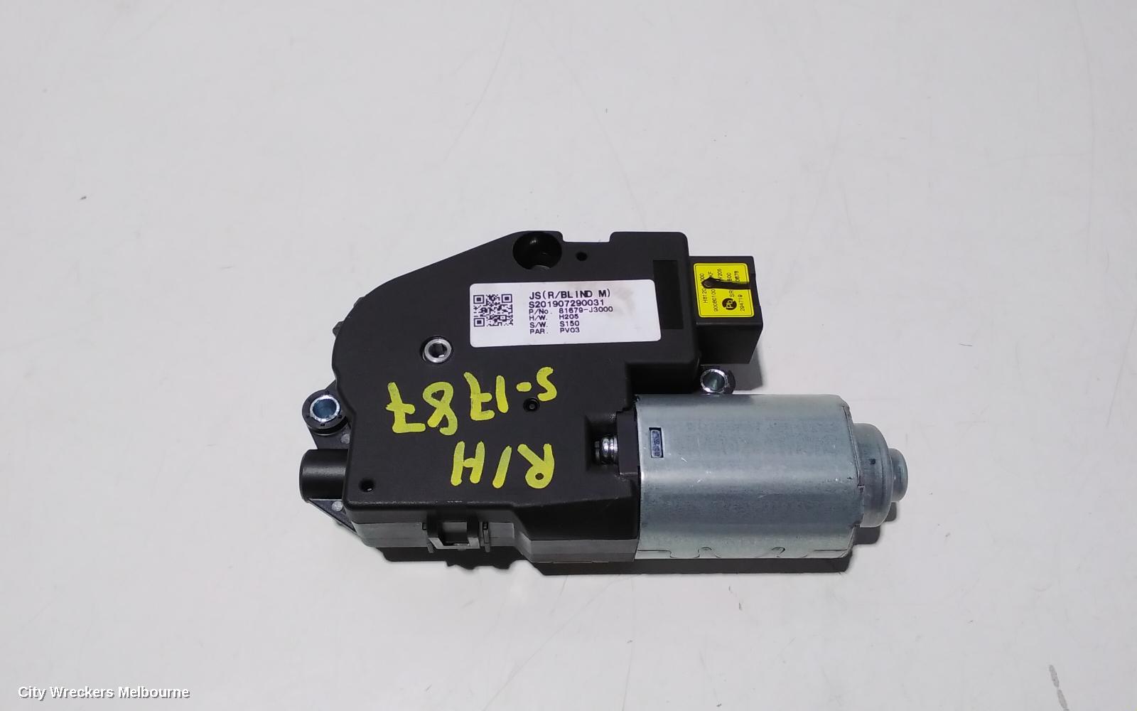 HYUNDAI VELOSTER SUNROOF MOTOR, JS, 09/2019 - 07/2021