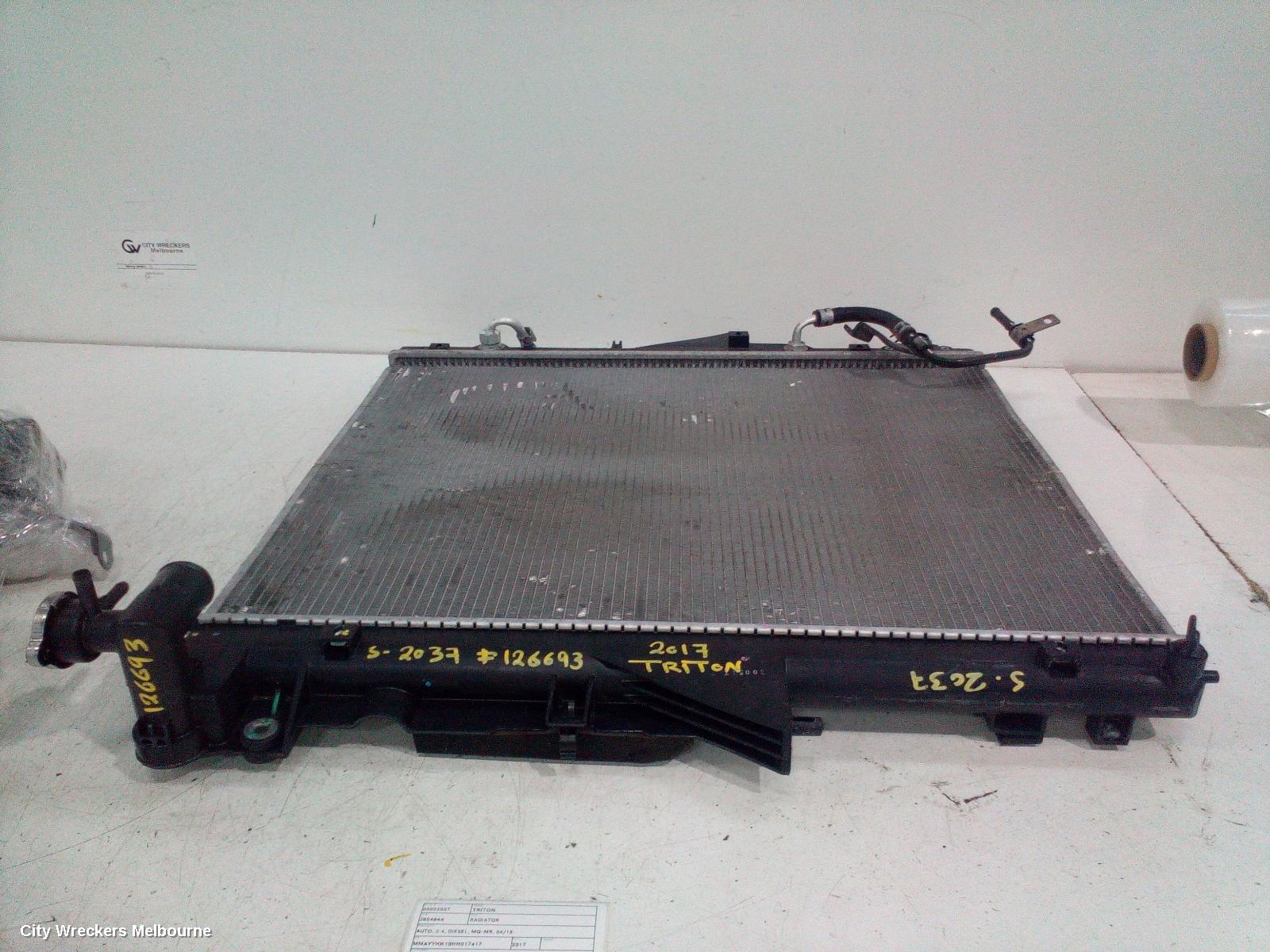 MITSUBISHI TRITON RADIATOR, AUTO, 2.4, DIESEL, MQ-MR, 04/2015 ONWARDS