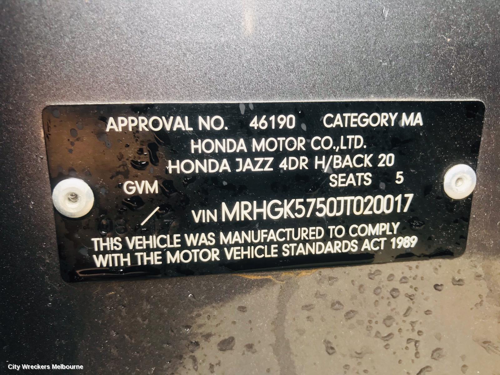 HONDA JAZZ DOOR/BOOT/GATE LOCK, RIGHT FRONT DOOR LOCK, GF/GK, VTI, 07/2014 ONWARDS
