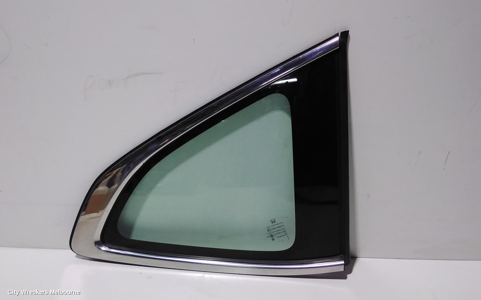 HONDA CRV LEFT REAR SIDE GLASS, RW, 05/2017 - 08/2023