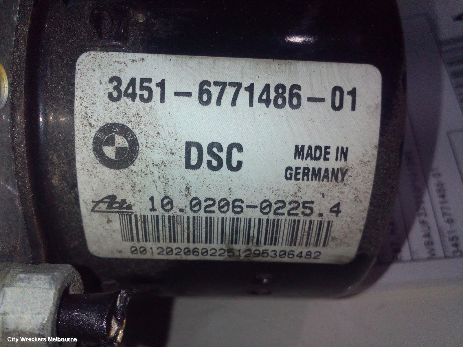 BMW 1 SERIES ABS PUMP/MODULATOR, E87, HATCH, ON MOTOR P/N 34516771486, 10/2004 - 12/2011