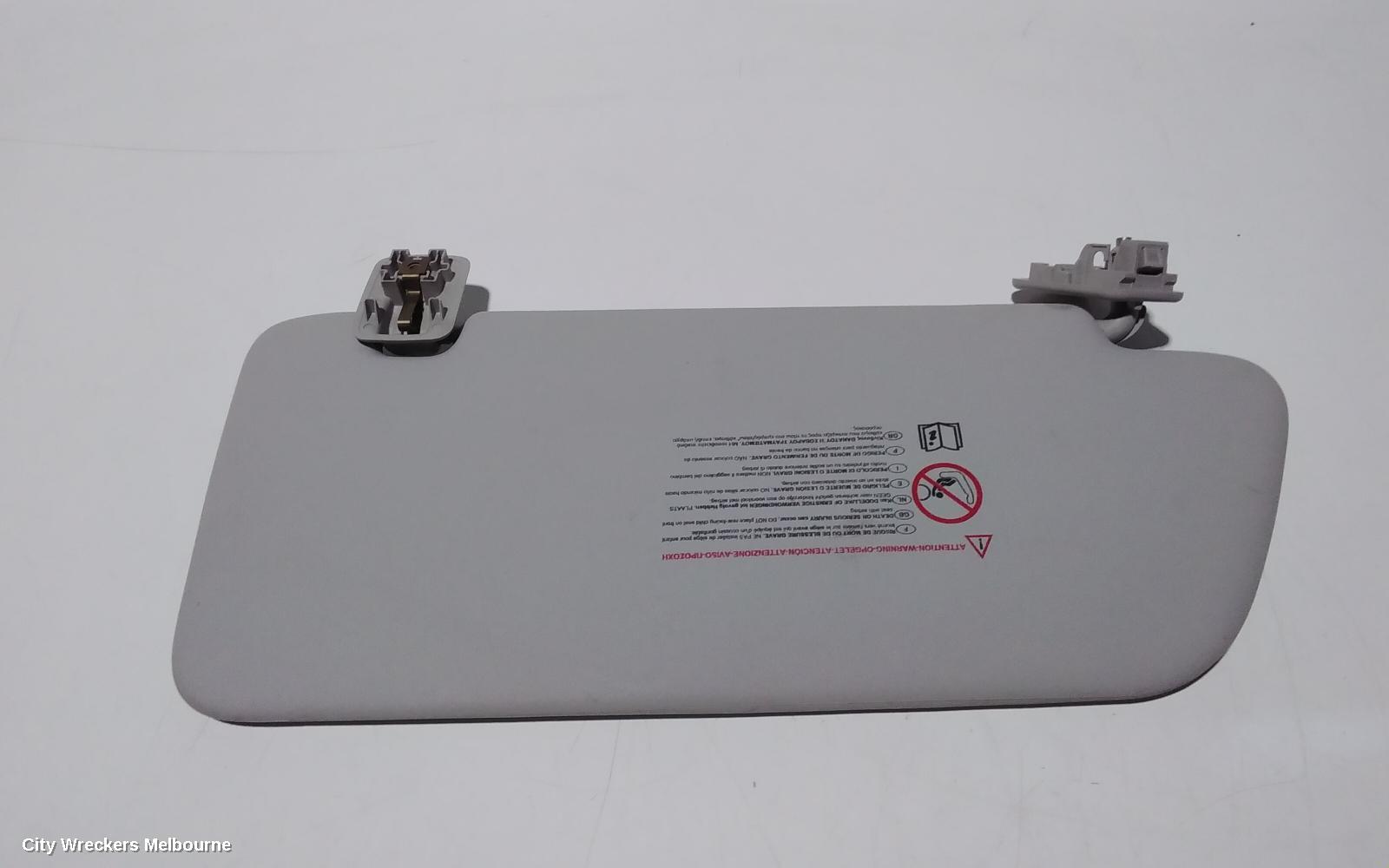 PEUGEOT 308 SUNVISOR, T7, LH SIDE, BLACK, 09/2007 - 01/2014