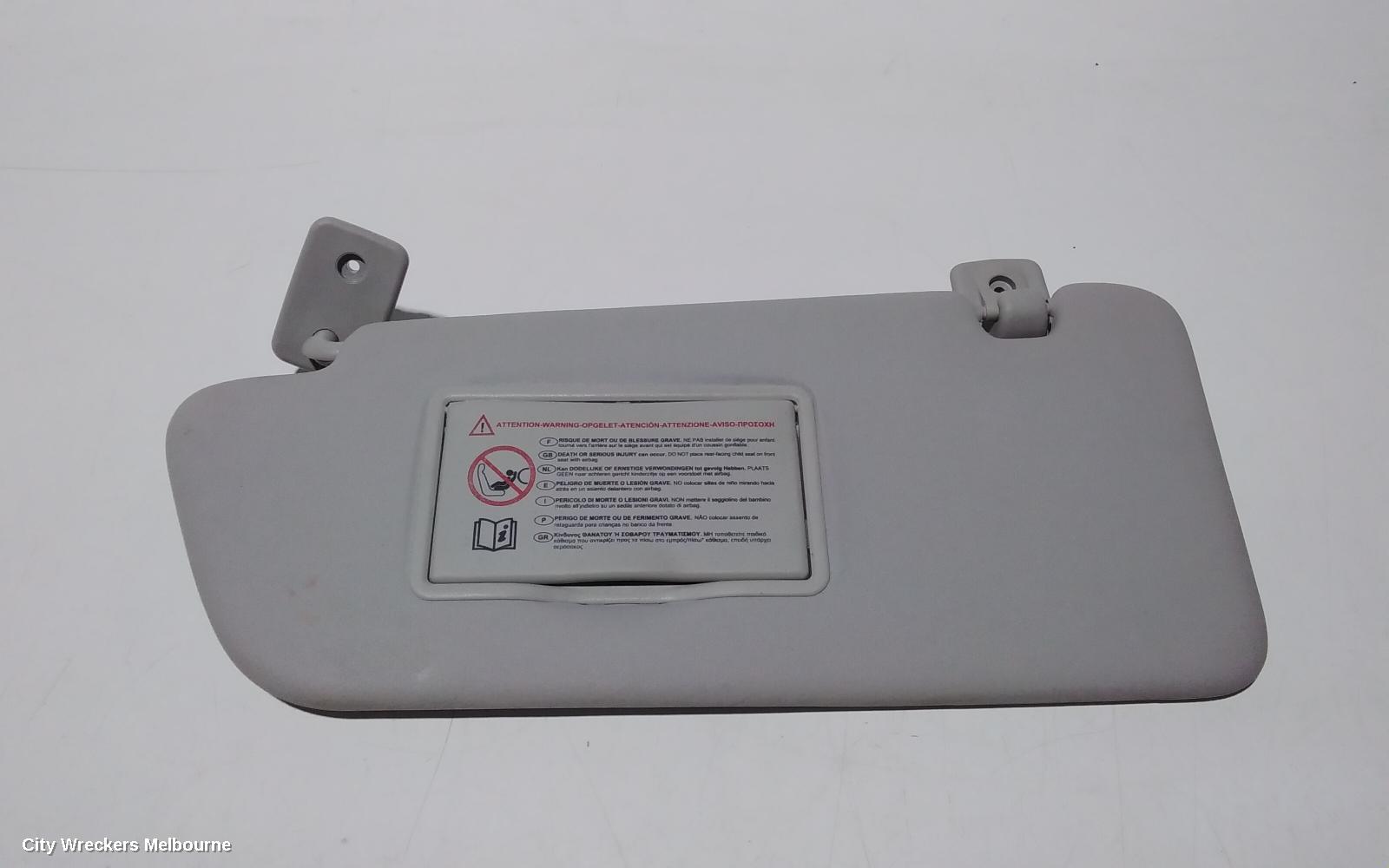 PEUGEOT 308 SUNVISOR, T7, LH SIDE, BLACK, 09/2007 - 01/2014