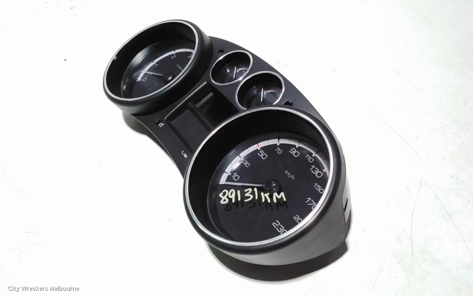 PEUGEOT 308 INSTRUMENT CLUSTER, T7, VIN# ...4C5FVA, 09/2007 - 12/2013