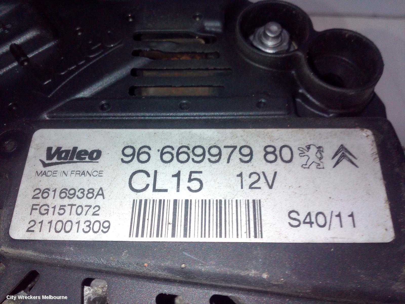 PEUGEOT 308 ALTERNATOR, PETROL, 1.6, 120A, T7, 09/2007 - 09/2014